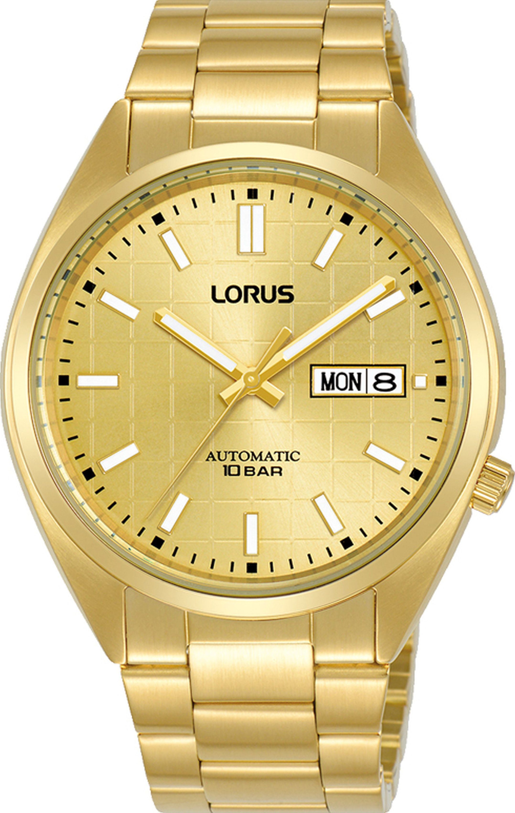 LORUS Automatikuhr RL498AX9, Armbanduhr, Herrenuhr, Damenuhr, Edelstahlarmband, Datum