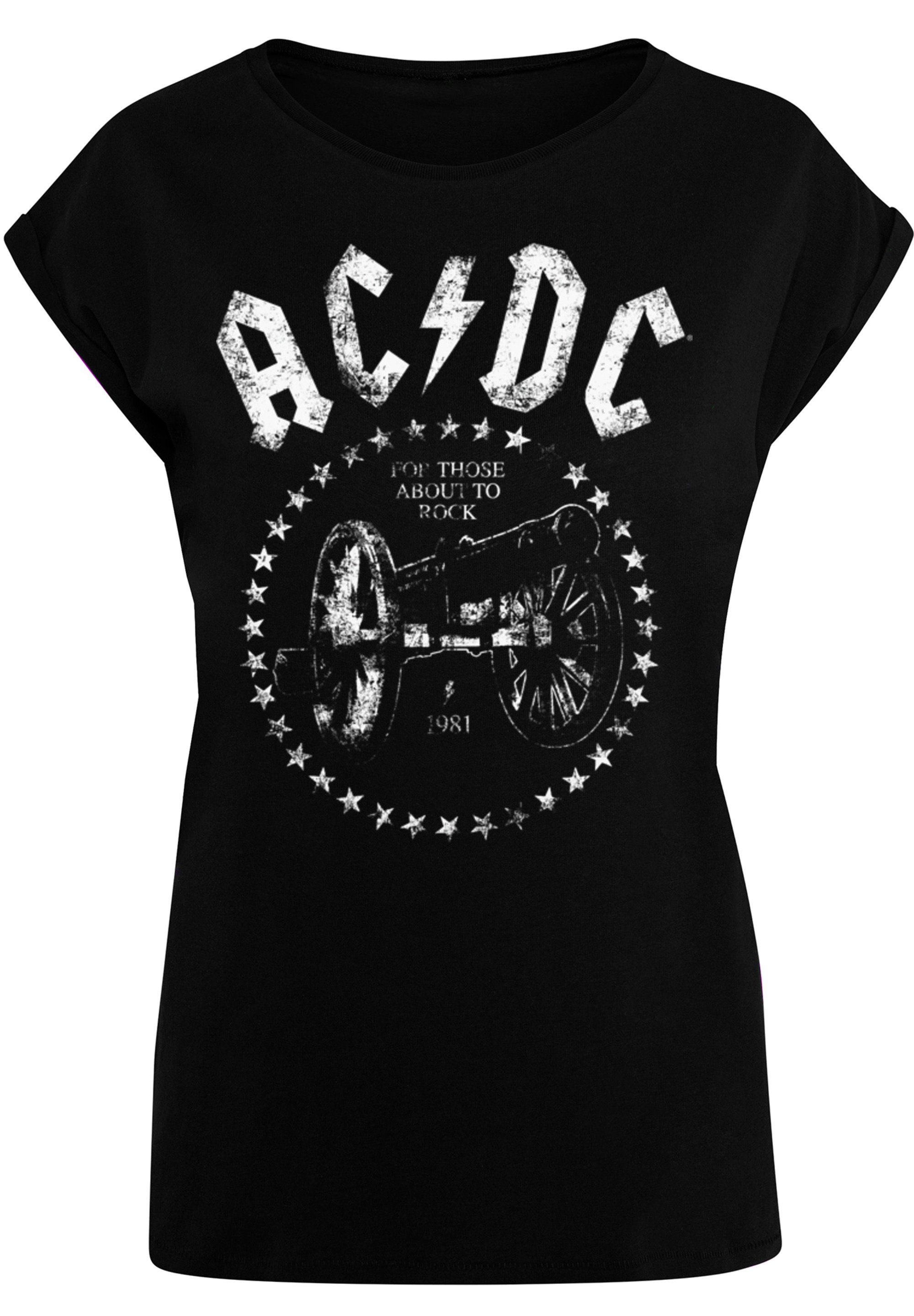 F4NT4STIC PLUS Print You Cannon We Salute ACDC T-Shirt SIZE