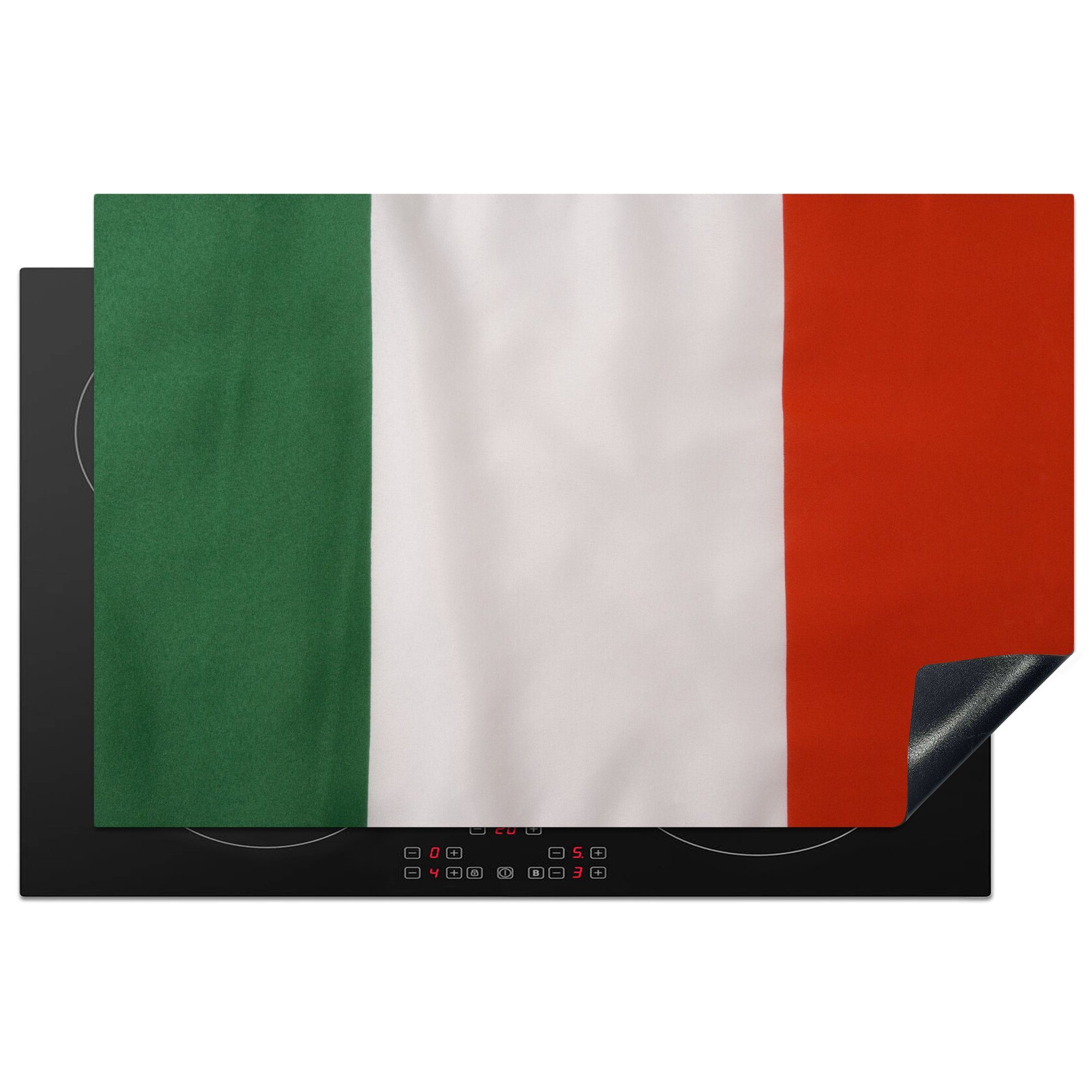 MuchoWow Herdblende-/Abdeckplatte Die Flagge, die tlg), für italienische küche, Ceranfeldabdeckung Vinyl, cm, Induktionskochfeld 81x52 (1 Schutz
