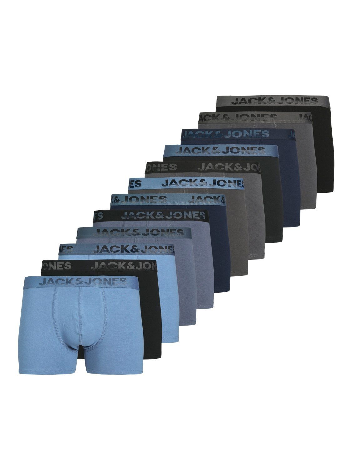 Jack & Jones Boxershorts JACSHADE SOLID TRUNKS 12 PACK (Packung, 12-St)