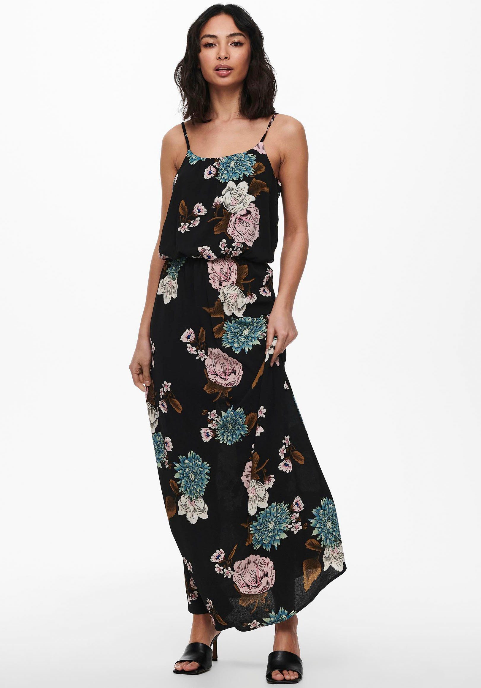 FANCYINN Damen Zomer Casual Jurk Maxi Boho Off Schouder Bloemenprint V