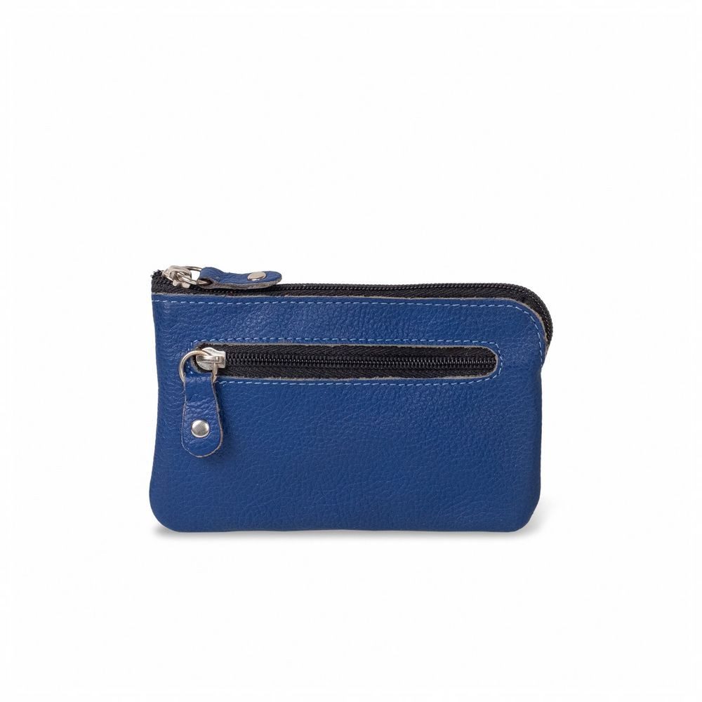 Hamosons Schlüsseltasche Großes Schlüsseletui / Schlüsselmäppchen, Leder, Blau, Hamosons 142