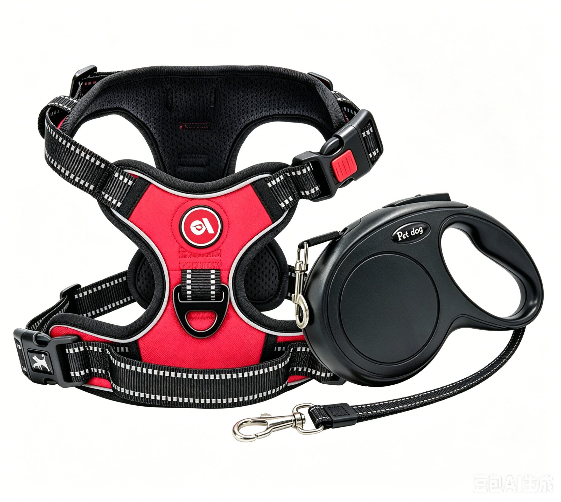 Luckice Hundeweste Anti-Zug Hundegeschirr, Hundegeschirr, Hundeleine, Anti-Zug Hundegeschirr L mit Griff, weich gepolstert