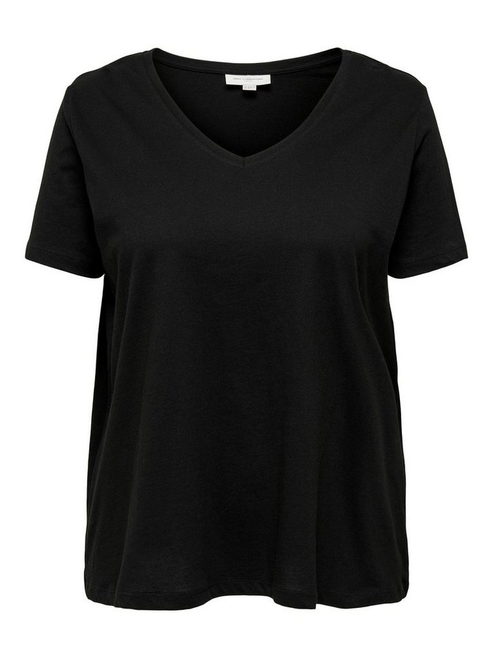 ONLY CARMAKOMA V-Shirt CARBONNIE LIFE S/S V-NECK A-SHAPE TEE, Softer Jersey  aus reiner Baumwolle