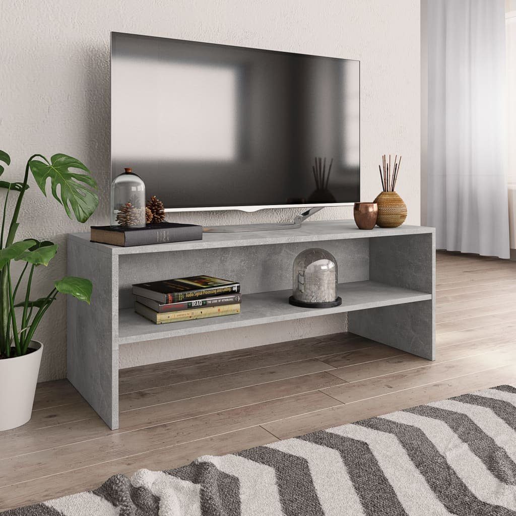 furnicato TV-Schrank Betongrau 100x40x40 cm Holzwerkstoff | TV-Schränke