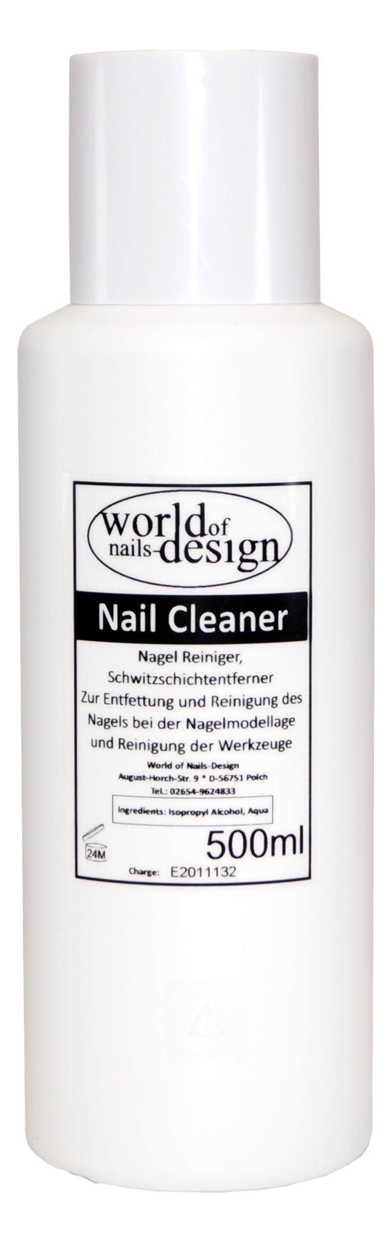 WORLD OF NAILS-DESIGN Nagellackentferner 500ml Cleaner Für Gelnägel Nagelreiniger Nail Cleaner mehr