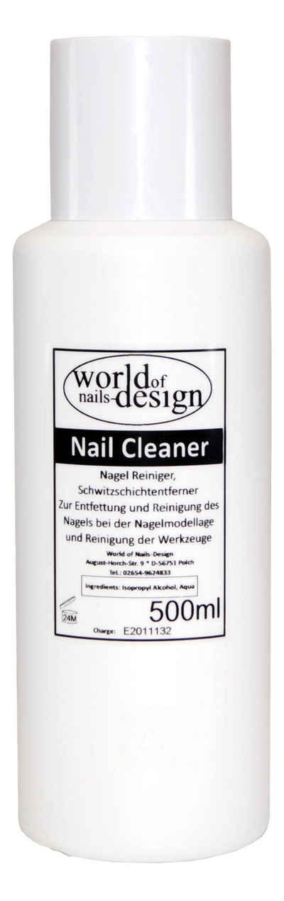 World of Nails-Design Nagellackentferner 500ml Cleaner Für Gelnägel Nagelreiniger Nail Cleaner
