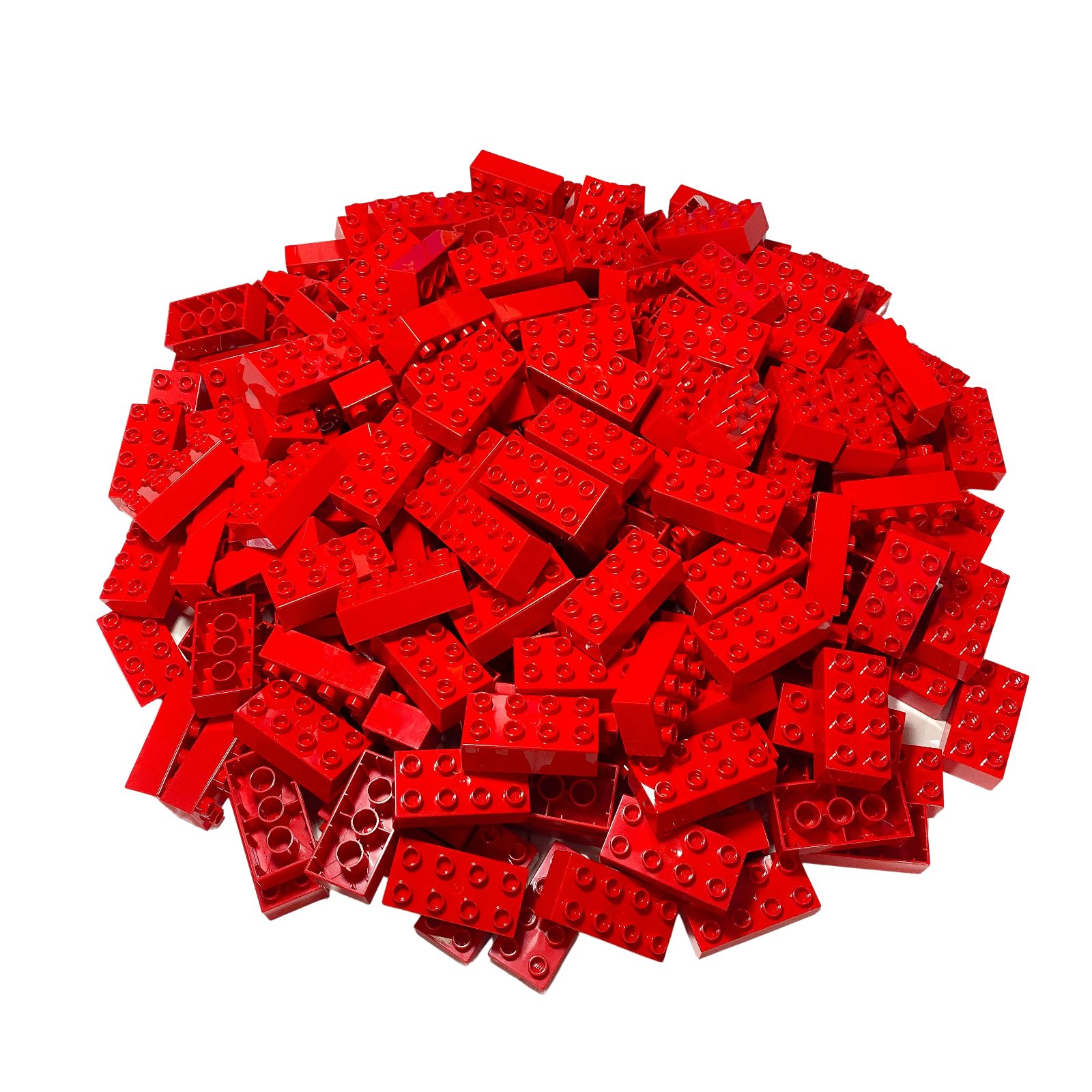LEGO® Spielbausteine LEGO® Duplo 2x4 Steine Rot - 25 Stück - Grundbausteine  Red NEU, (Creativ-Set, 25 St), Made in Europe