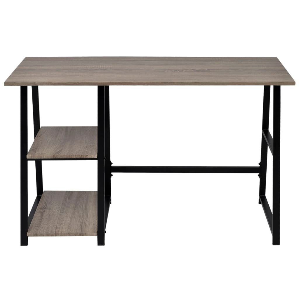 Schreibtisch und mit Regalen 2 Eiche furnicato Grau