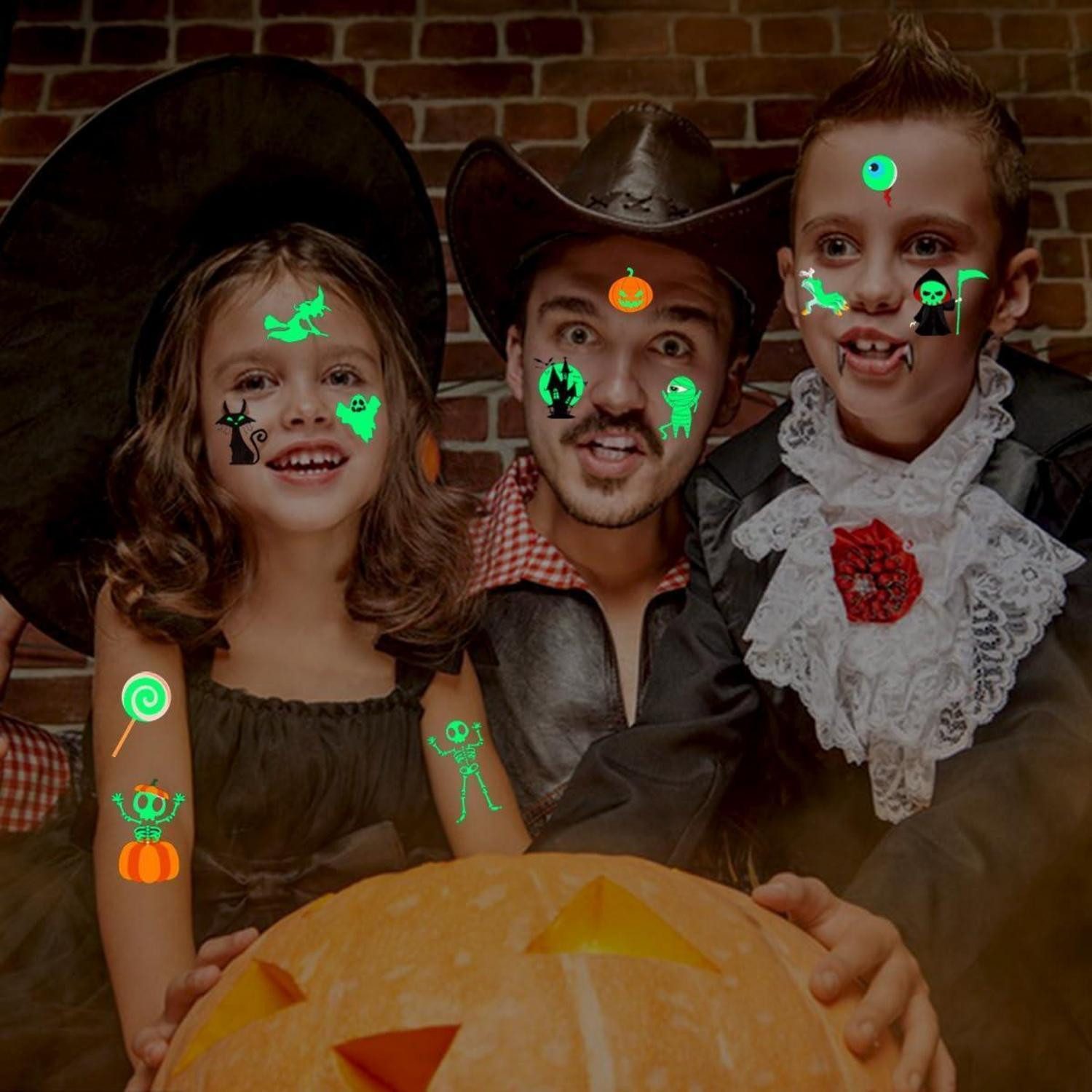 LuxusKollektion Kindertattoo Tattoos Halloween Kinder 10 Blatt Leuchtende Deko A