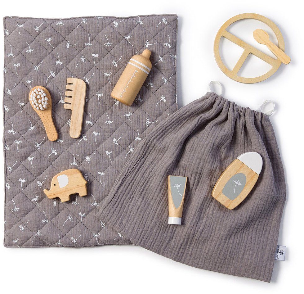 Puppen Accessoires-Set Viola Pflege & Fütter-Set, natur/weiß/grau