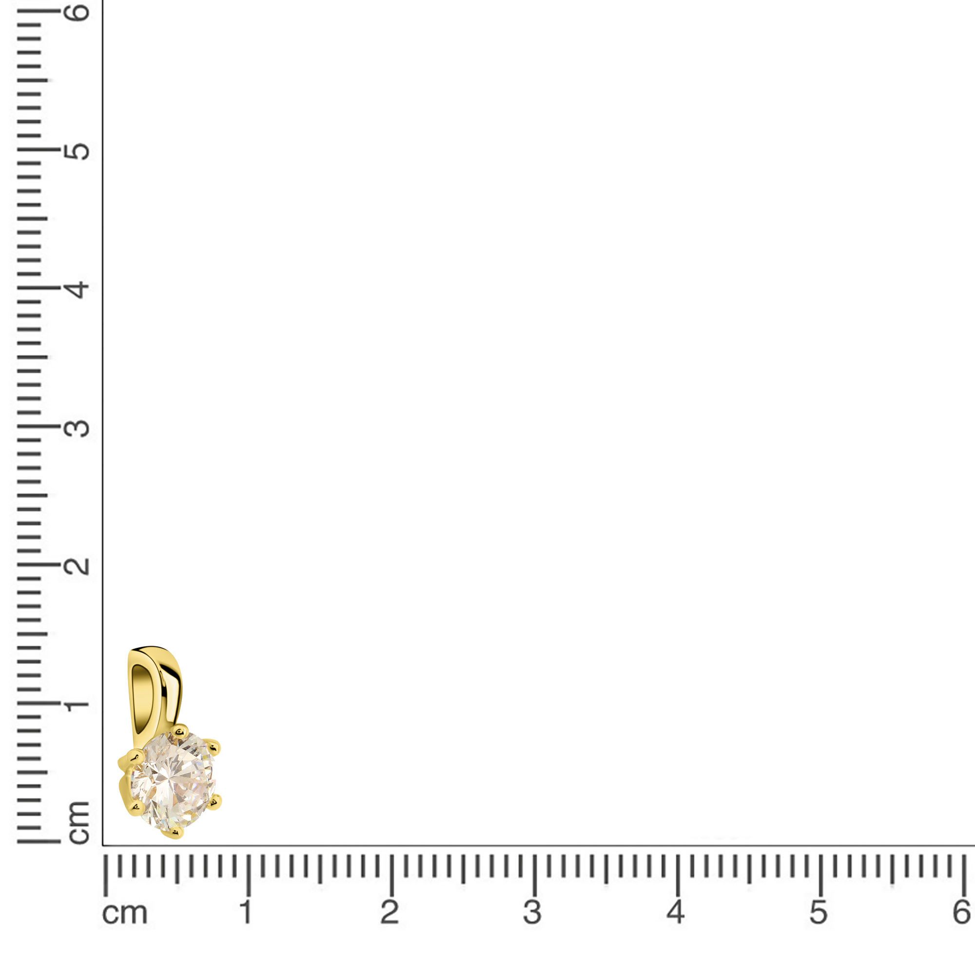 Firetti Kettenanhänger Schmuck Geschenk Gold 375 Halsschmuck Anhänger Solitär, mit Zirkonia (synth) – Bild 3 von 3