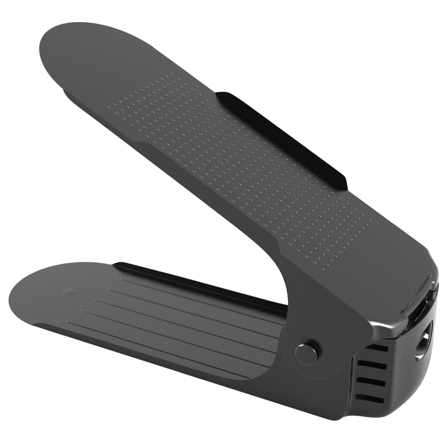 Intirilife Schuhstapler, 10x höhenverstellbarer Schuhstapler Schuhständer Organizer in Schwarz