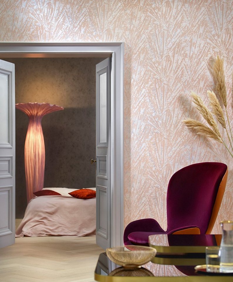 Marburg Vliestapete Palm, geprägt, Kunst moderne Vliestapete für Wohnzimmer  Schlafzimmer Küche