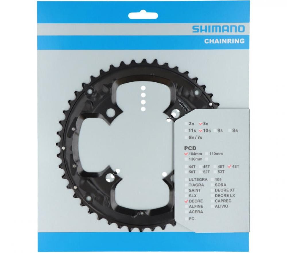 Kettenschaltung SHIMANO Kettenblatt DEORE FC-T6010 48 Zähne - präziser Antrieb für Tre