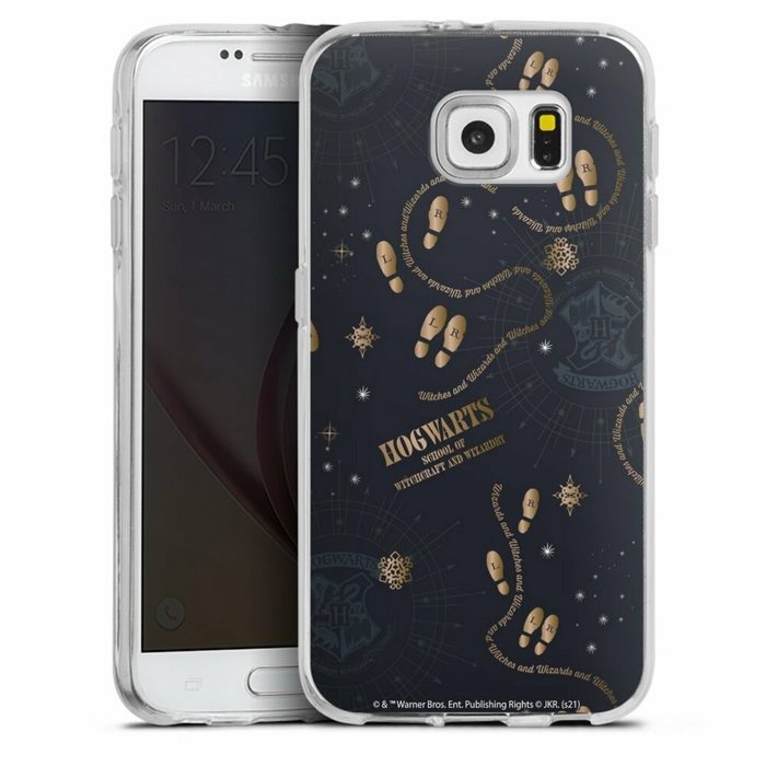 DeinDesign Handyhülle Harry Potter Karte des Rumtreibers Offizielles Lizenzprodukt Samsung Galaxy S6 Silikon Hülle Bumper Case Handy Schutzhülle
