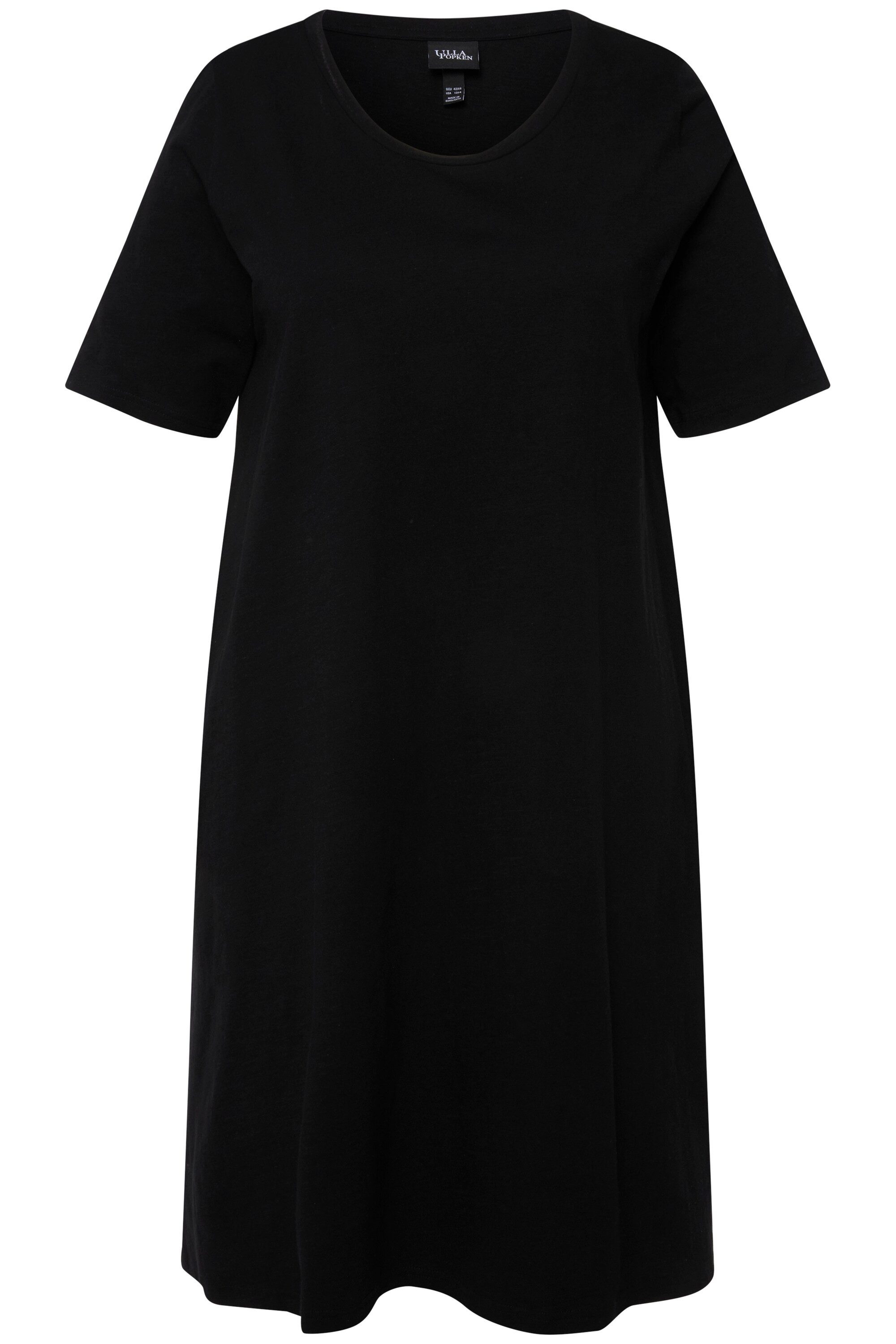 Ulla Popken Jerseykleid Jerseykleid A-Linie Rundhals günstig online kaufen