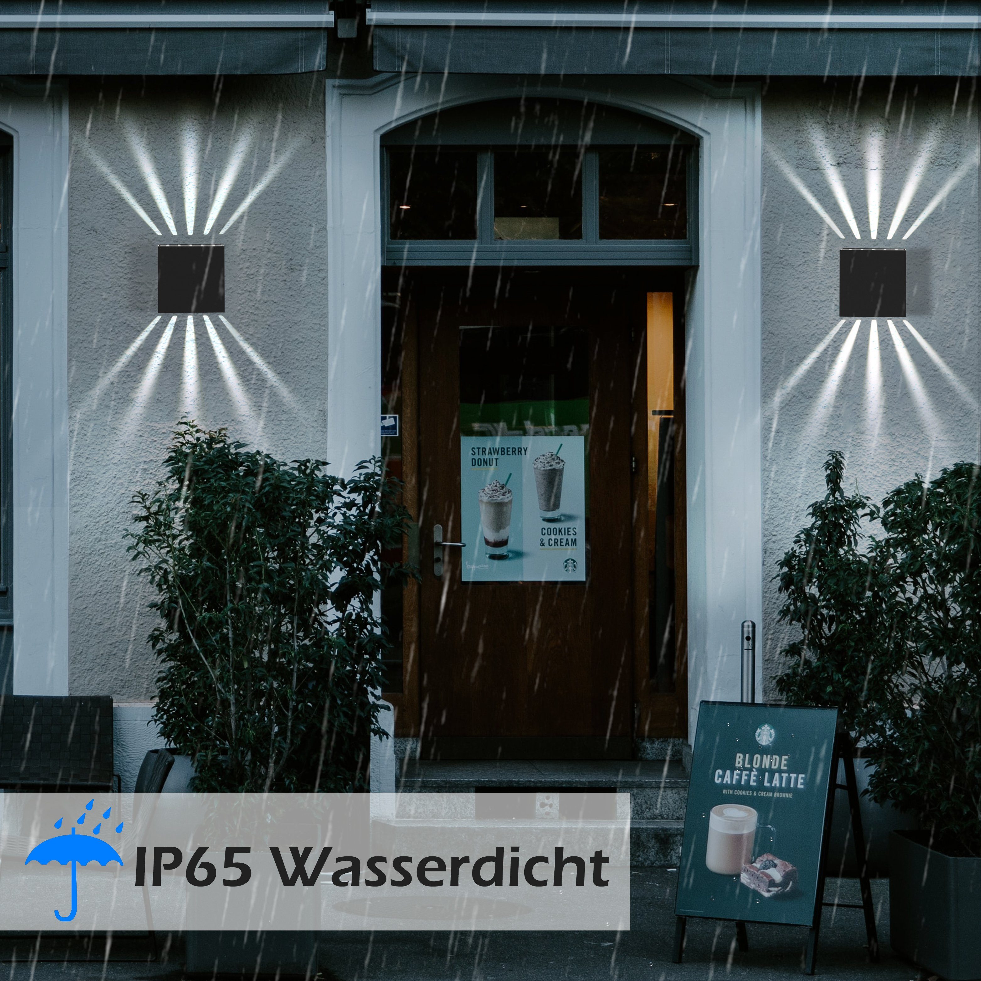 ZMH LED Wandleuchte 2 Stück LED Wandleuchte außen Wandlampe Innen, LED fest günstig online kaufen