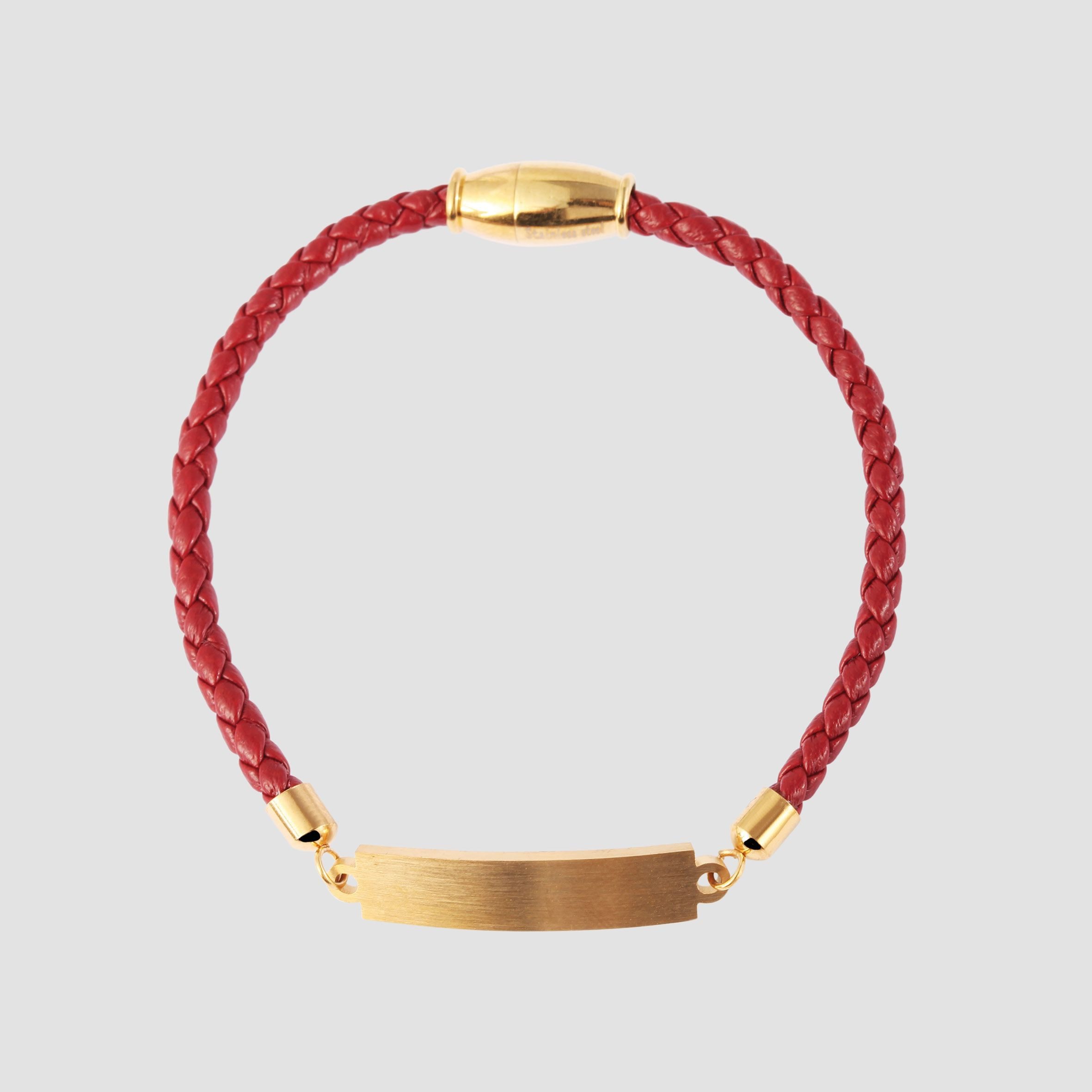 AKZENT Armband Taslima Echtleder rot, Damen Armband günstig online kaufen