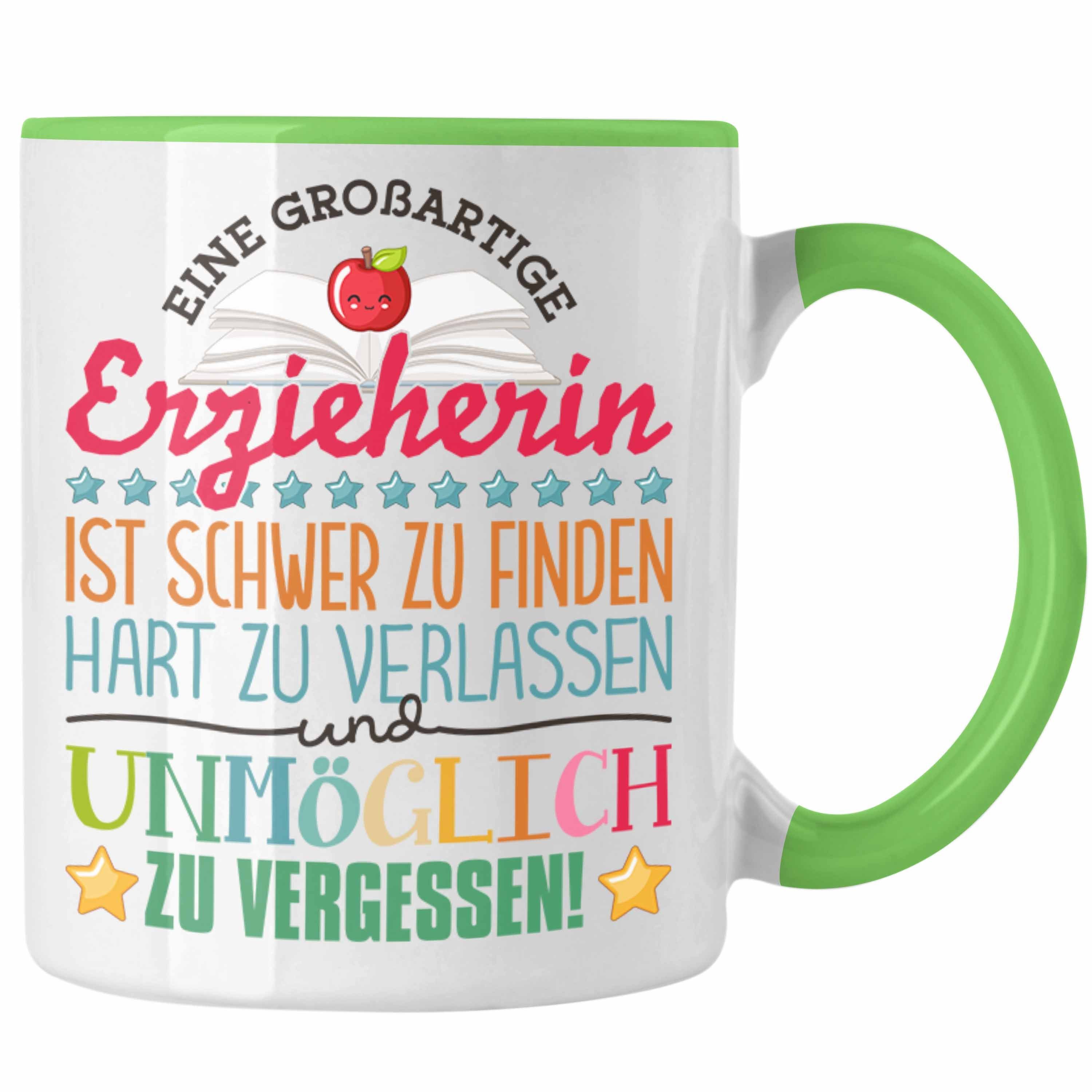 Trendation Tasse Trendation - Erzieherin Abschied Tasse Abschiedsgeschenk Spruch Kinder