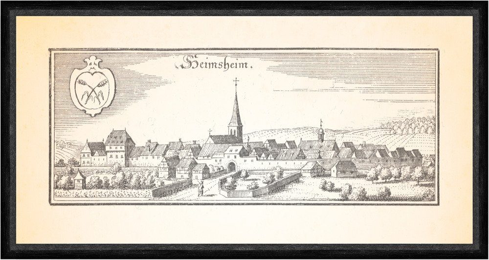 Kunstdruck Heimsheim Schleglerschloß Zehntscheuer Stadtkirche Backhaus Faks_Meri