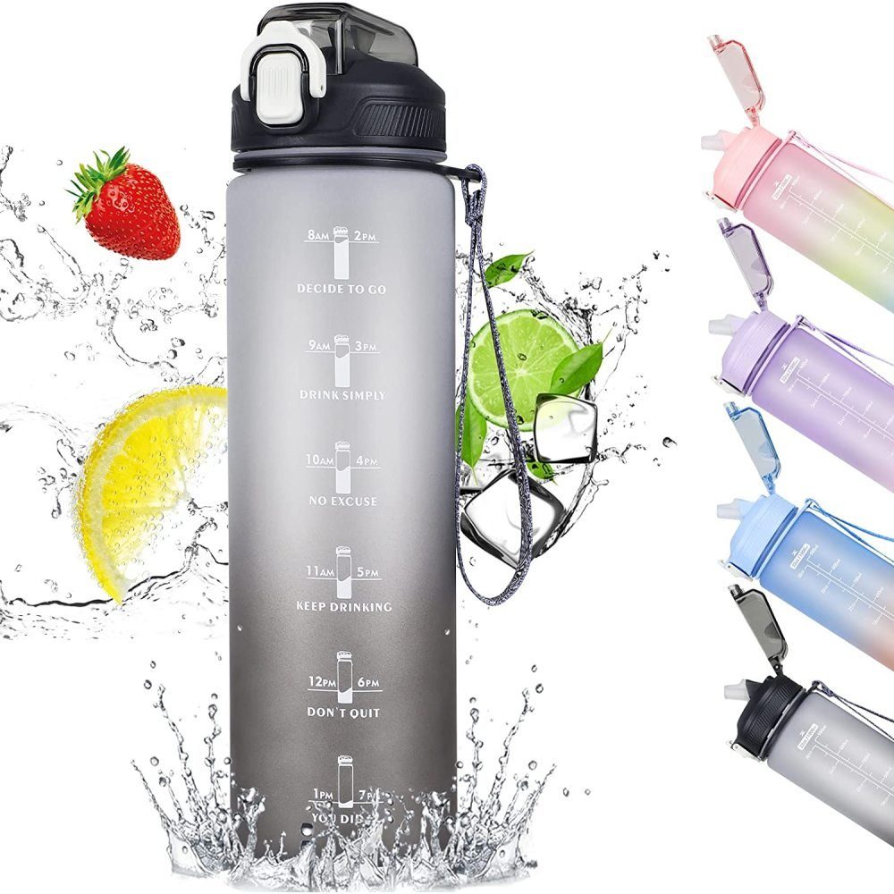 Paket] Trinkflasche Wasserflasche Fruchteinsatz 1,5L - BPA Frei  “uberBottle“ 720 DGREE