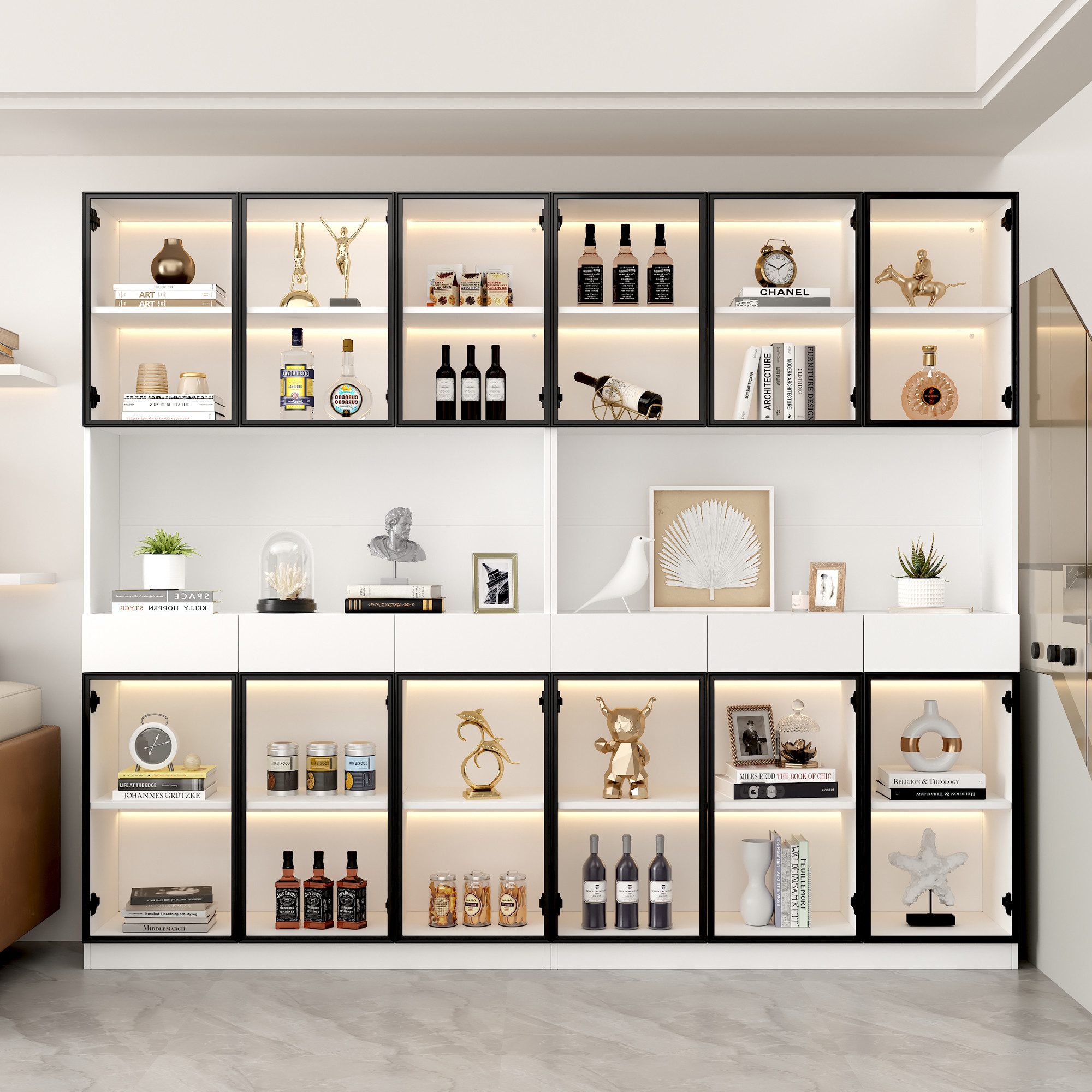 REDOM Vitrine vielseitig als Bücherregal und günstig online kaufen