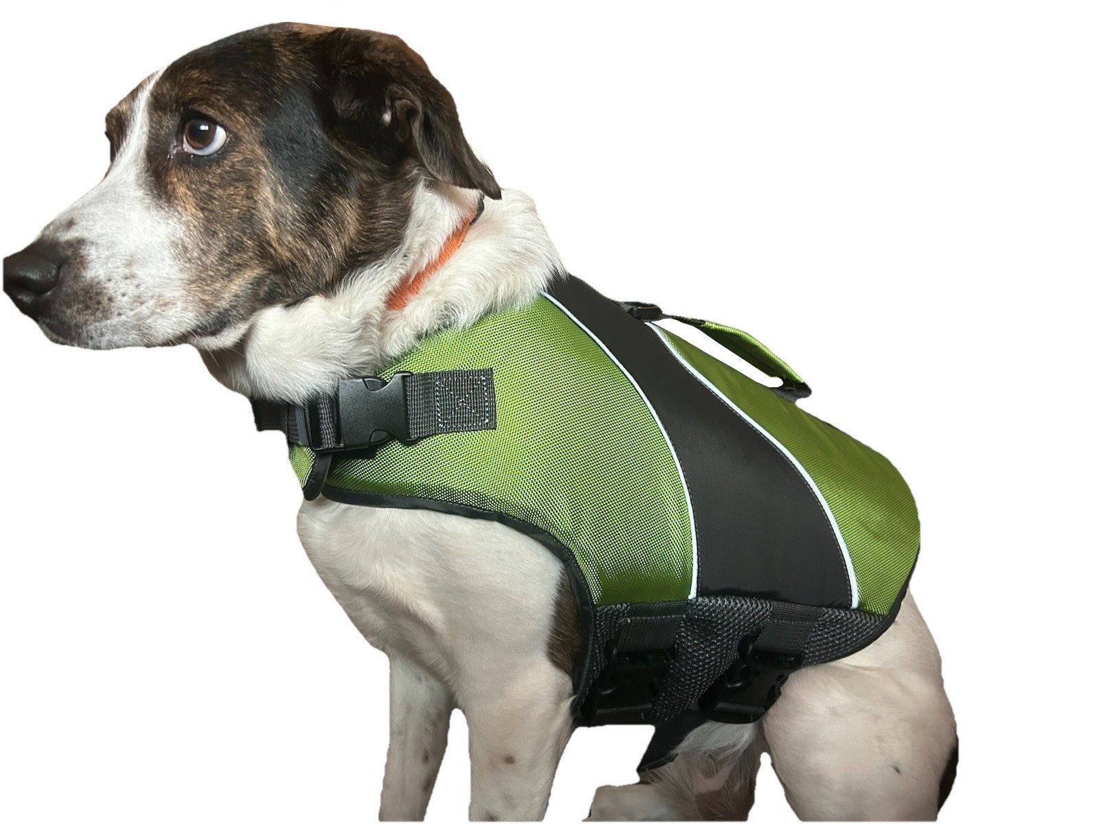 Navaris Hundeweste Hundeschwimmweste L grün Rettungsweste Hunde Schwimmweste Weste Hund