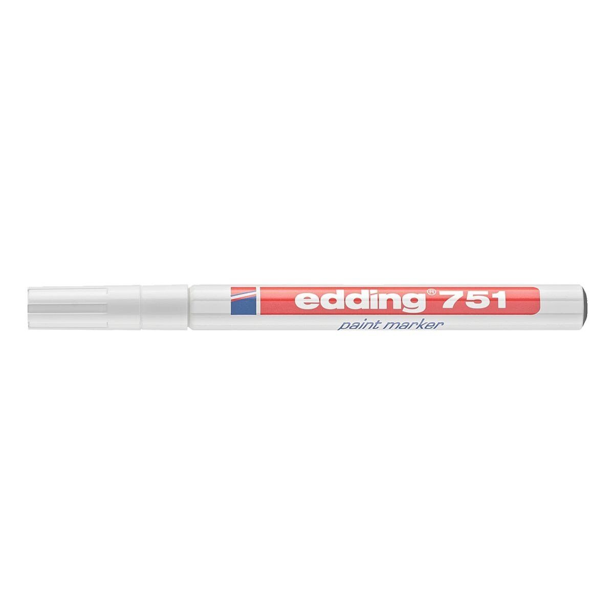 edding Lackmarker 751, (1-tlg), Strichstärke 1-2 mm, wasserfest, voll deckend