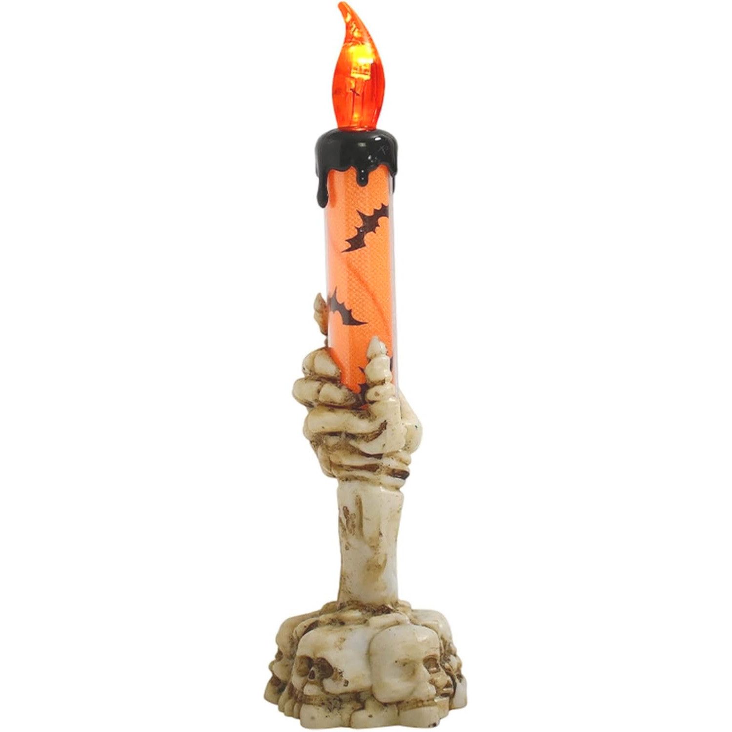 Coonoor LED-Kerze Flammenlose Декоративные светильники, Halloween-Skelett-Kerzenhalter, Halloween-LED-Kerzen, geeignet für Zuhause, Geisterhäuser, Bars