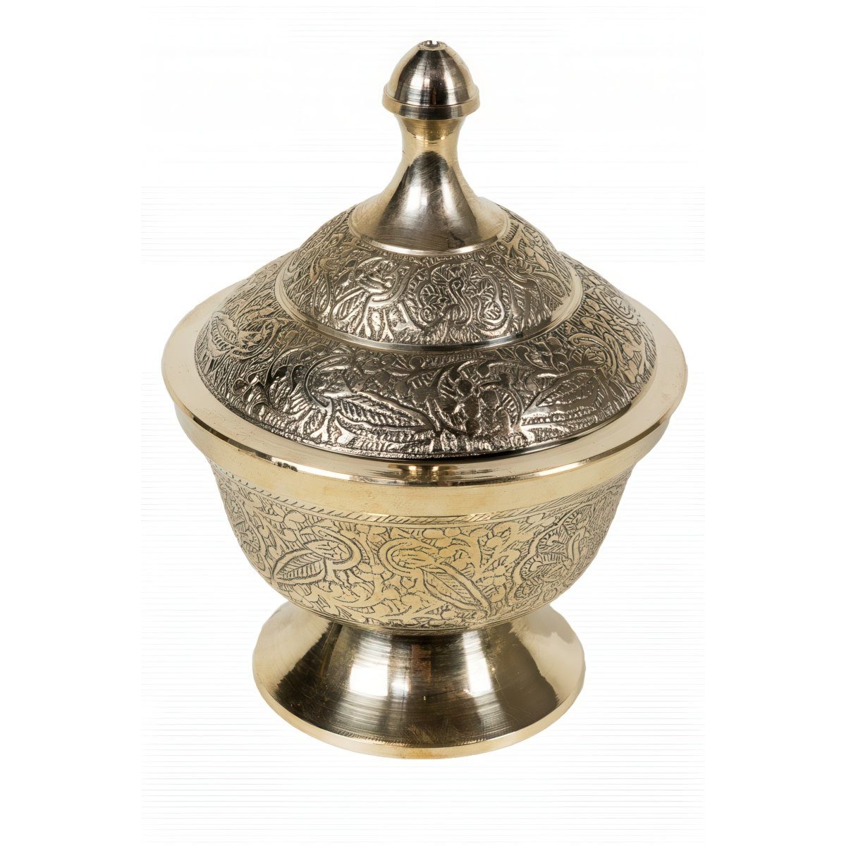Marrakesch Orient & Mediterran Interior Zuckerdose Zuckerdose Kadir aus Messing, Handgefertigte orientalische Dose 14 cm, Messing, (1-tlg), Handarbeit