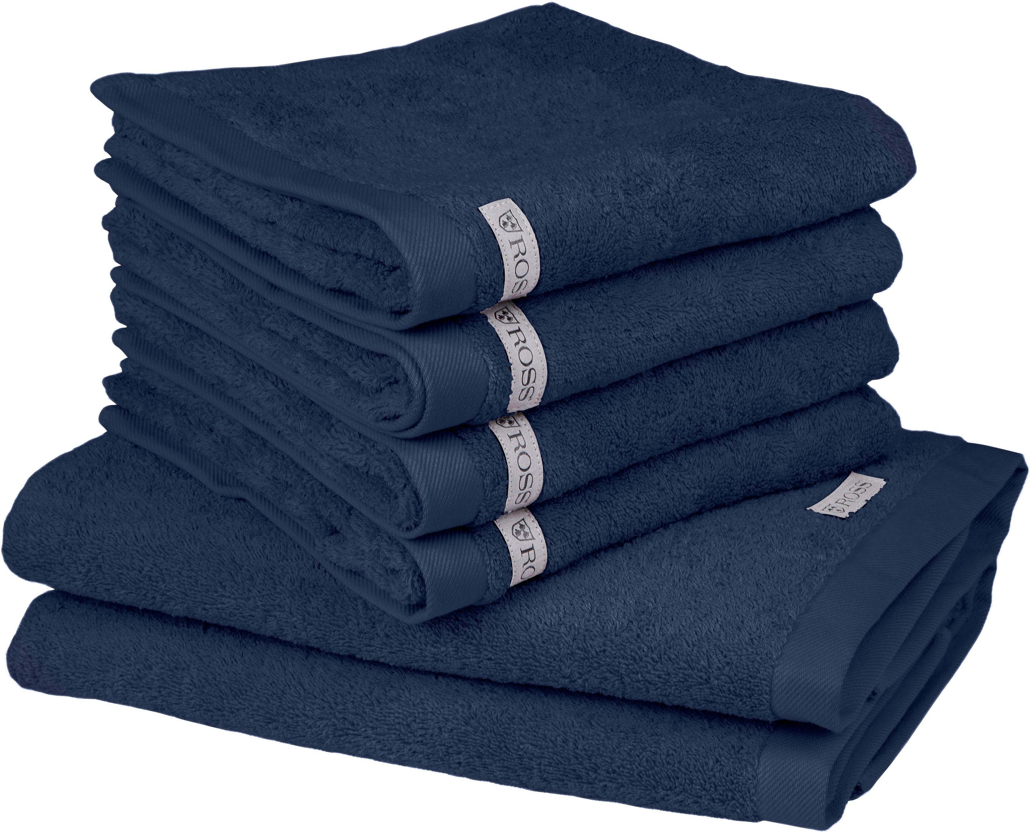 ROSS Handtuch Set Sinfonie, Frottier, (Set, 6-tlg) Denim