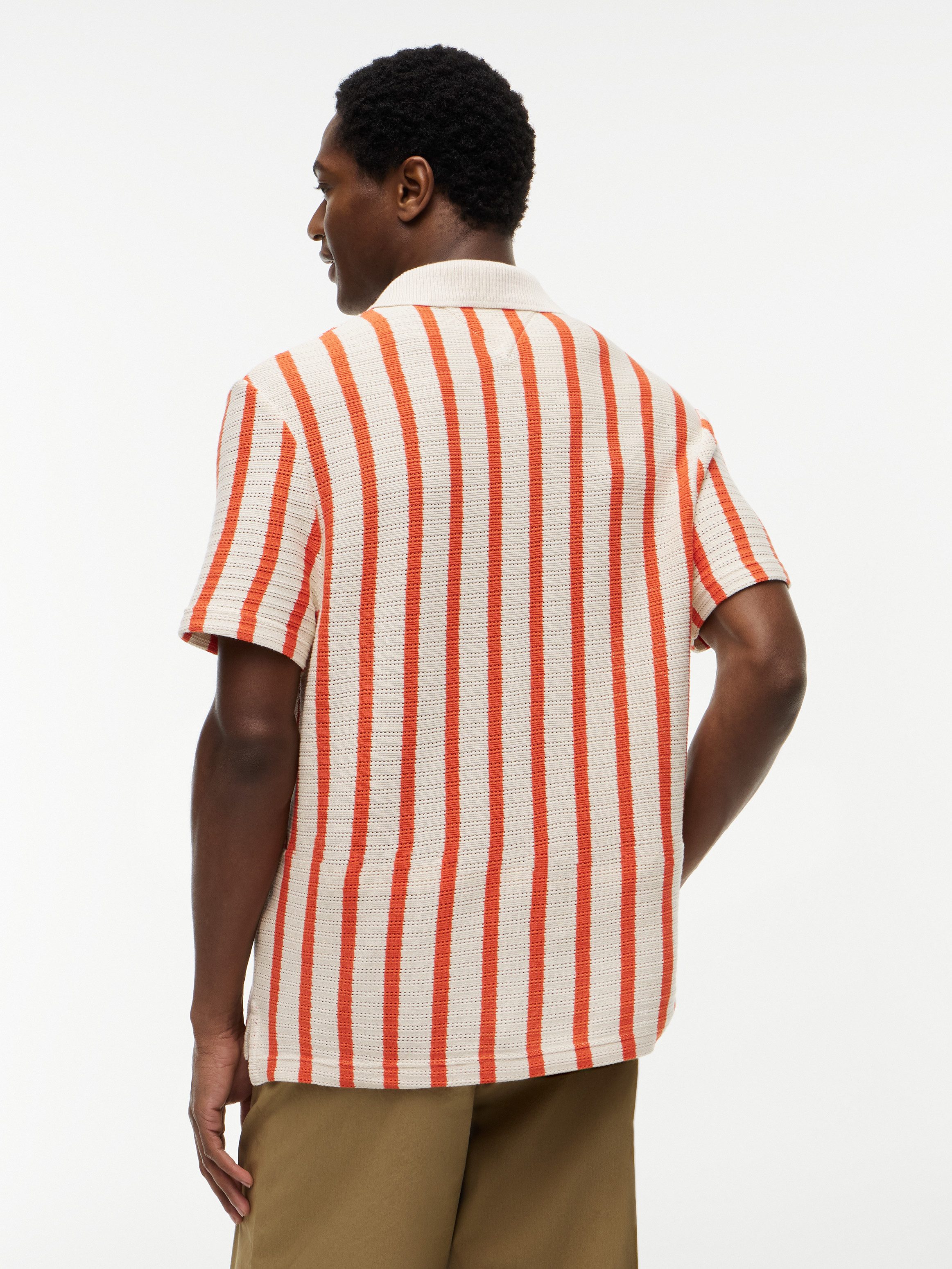 Tommy Hilfiger Poloshirt OPEN KNIT RELAXED FIT POLO aus Lochstrick, relaxed – Bild 5 von 5