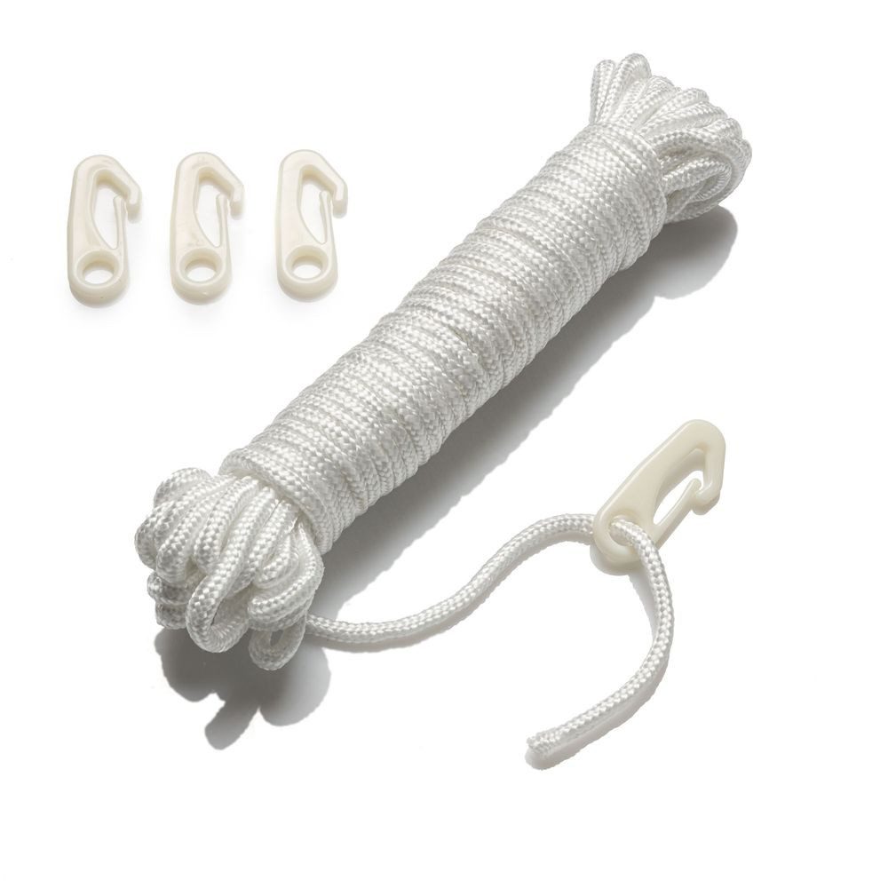 PHENO FLAGS Flagge Fahnenseil für Fahnenmast mit Haken - 15 Meter langes Flaggenseil, inkl. Haken zum befestigen