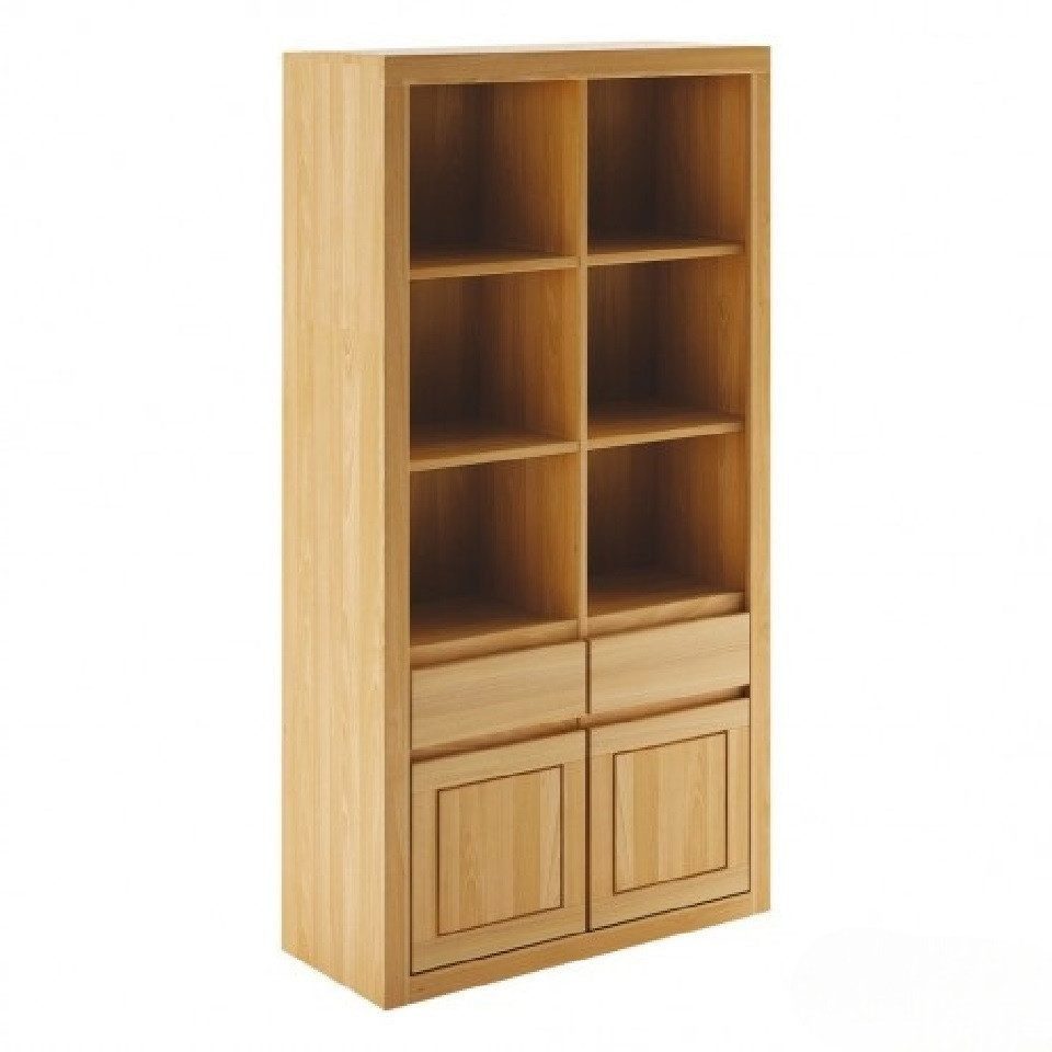 Xlmoebel Vitrine Handgefertigter Wandschrank aus massivem Holz mit eleganten Regalen (1-St., Vitrine) Hergestellt in Europa