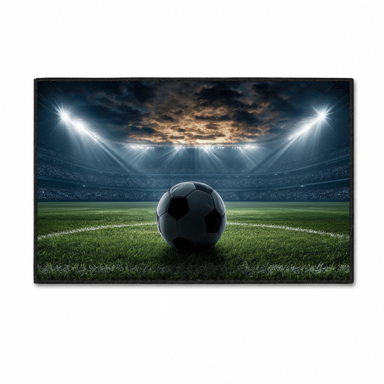 Jumpeak Teppich Fußball Stadion Sport Teppich, Rechteckig, Höhe: 5 mm, rutschfest Weicher Wohnzimmer Teppich
