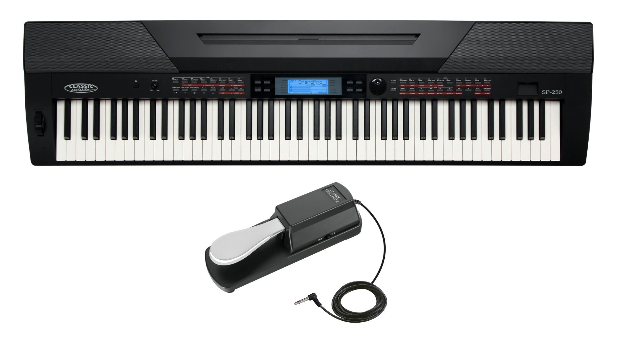Stage-Piano SP-250 Stagepiano - 88 echte Hammertasten mit Anschlagdynamik