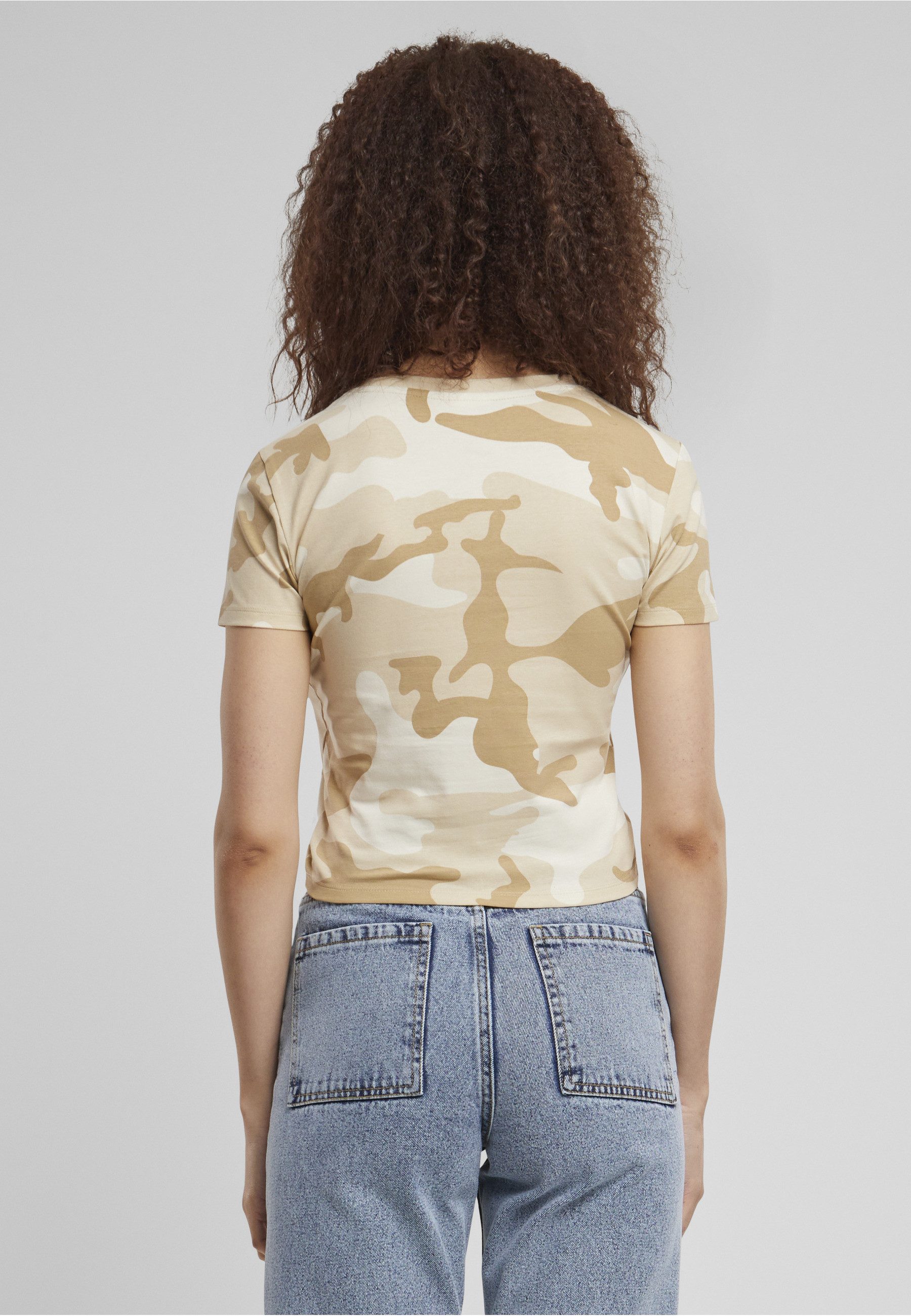 URBAN CLASSICS T-Shirt Urban Classics Damen Ladies Cropped Camo Tee (1-tlg)