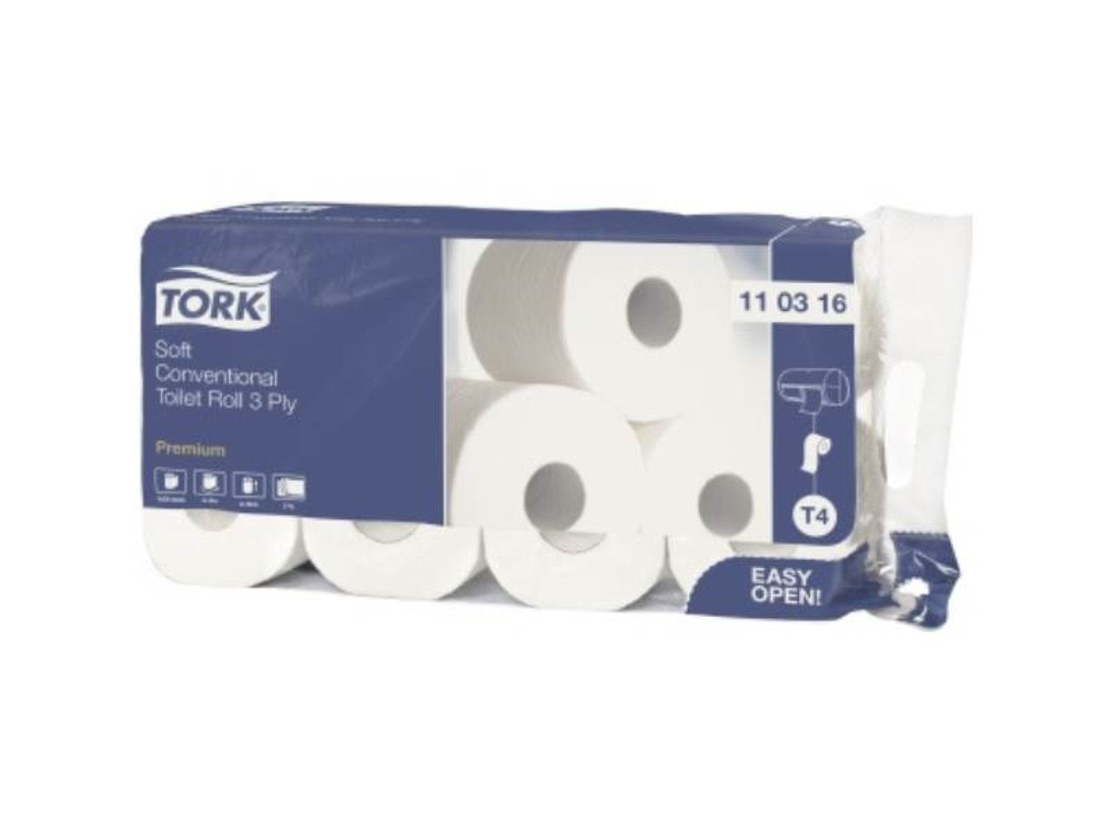 TORK Toilettenpapier Tork Toilettenpapier Premium 110316 3lagig weiß 8 Rl./Pack.
