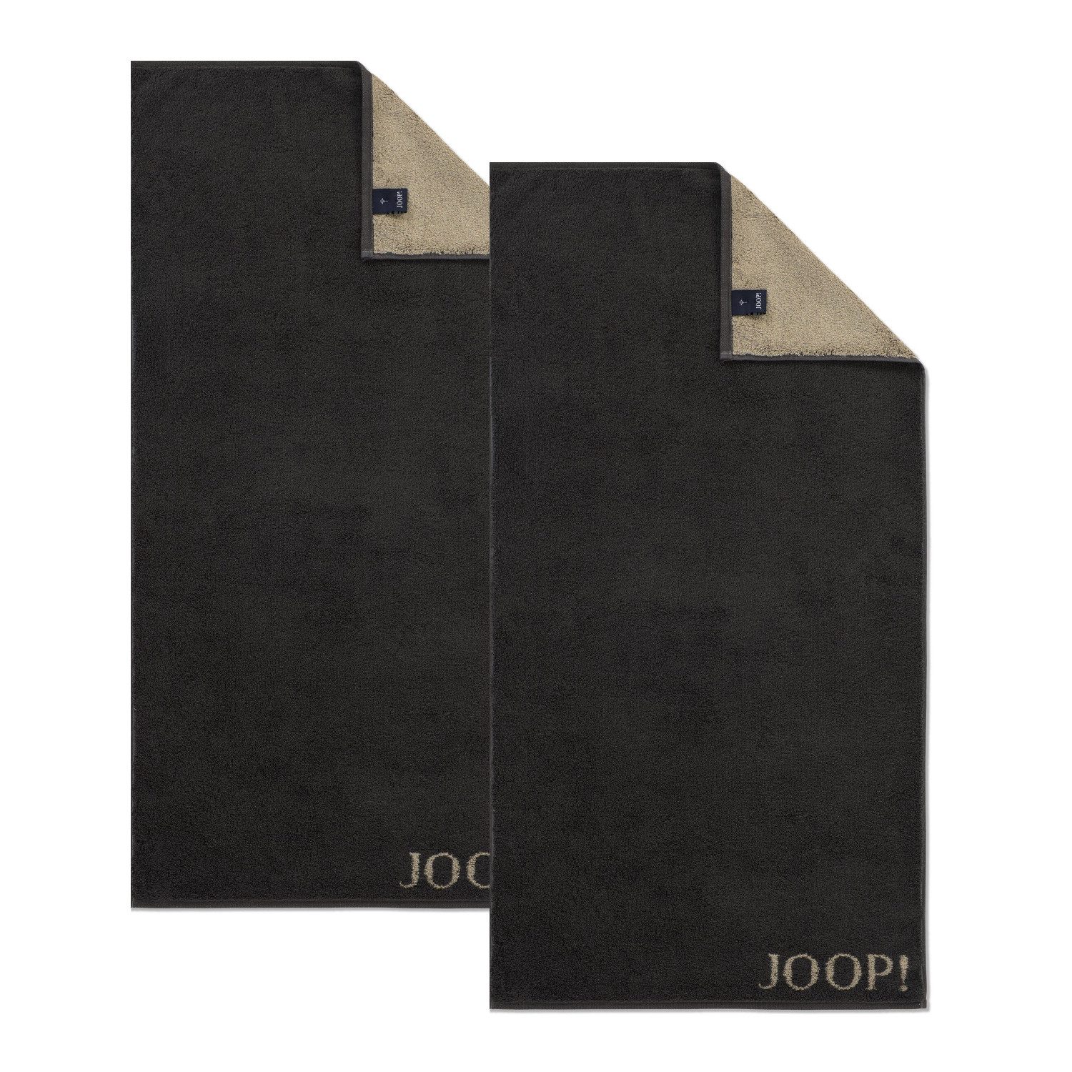 JOOP! Handtuch 2 Stück Joop! Handtuch Classic 1720-73 schiefer 50x100, Walkfrottier (2-St), Baumwolle