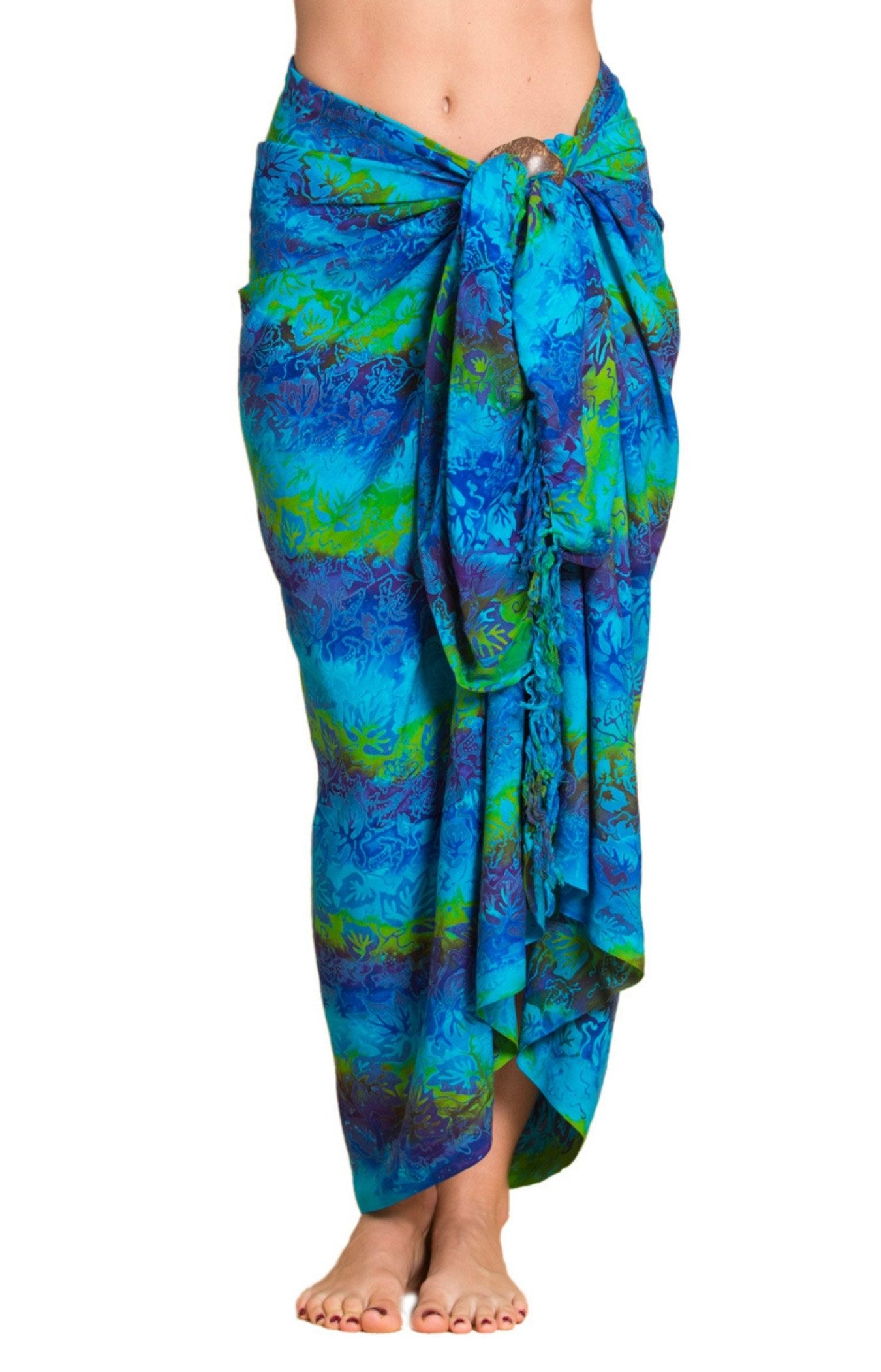 PANASIAM Sarong Pareo Tuch aus Viskose - blickdichtes Unisex Strandtuch & Wickelkleid, Viskose, in Größe L & XL - Wickelrock oder Bikini Cover-up für Damen & Herren