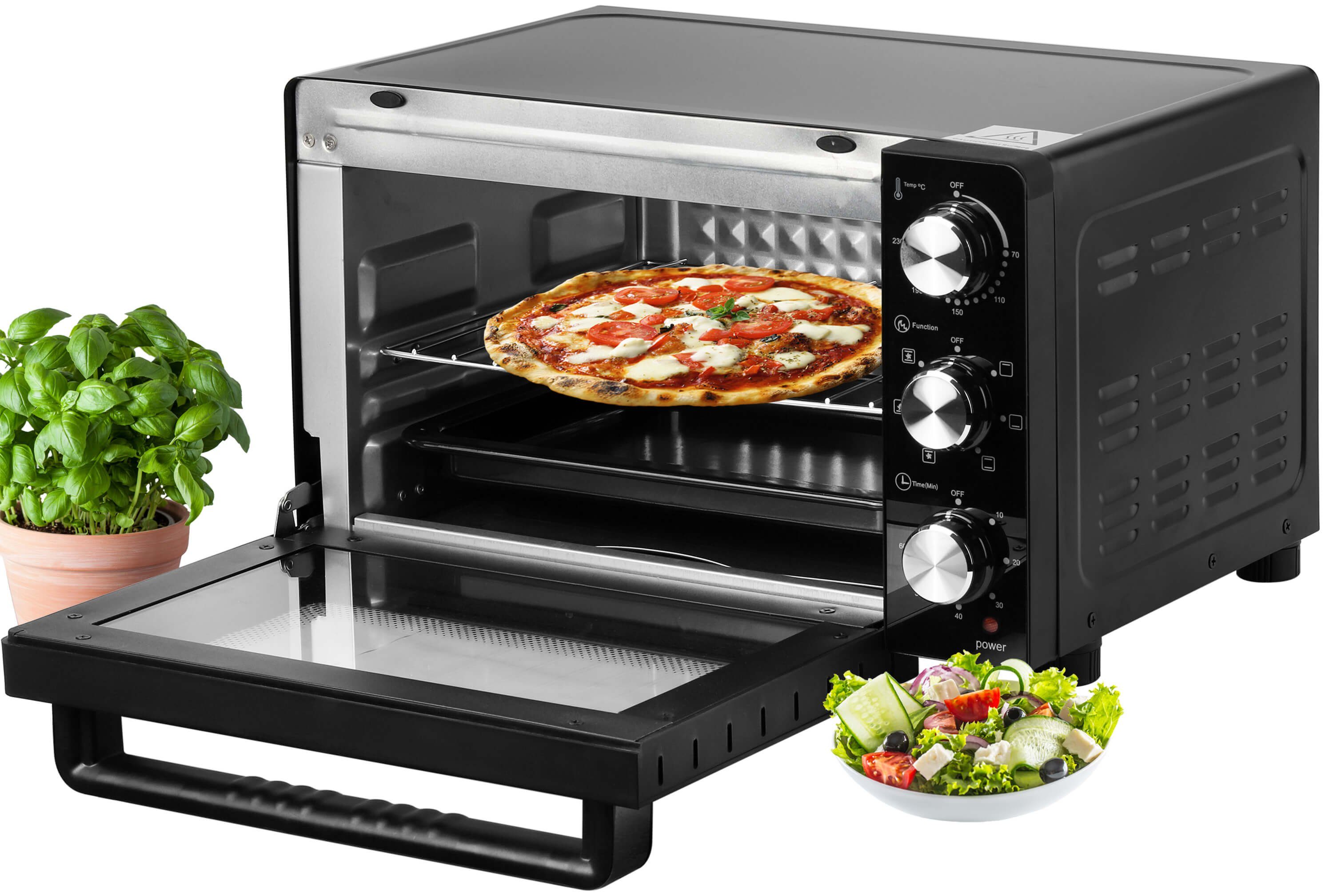 STEINBORG Minibackofen SB-3022, 21 Liter, Umluft, mit Krümelblech, 1200 Watt