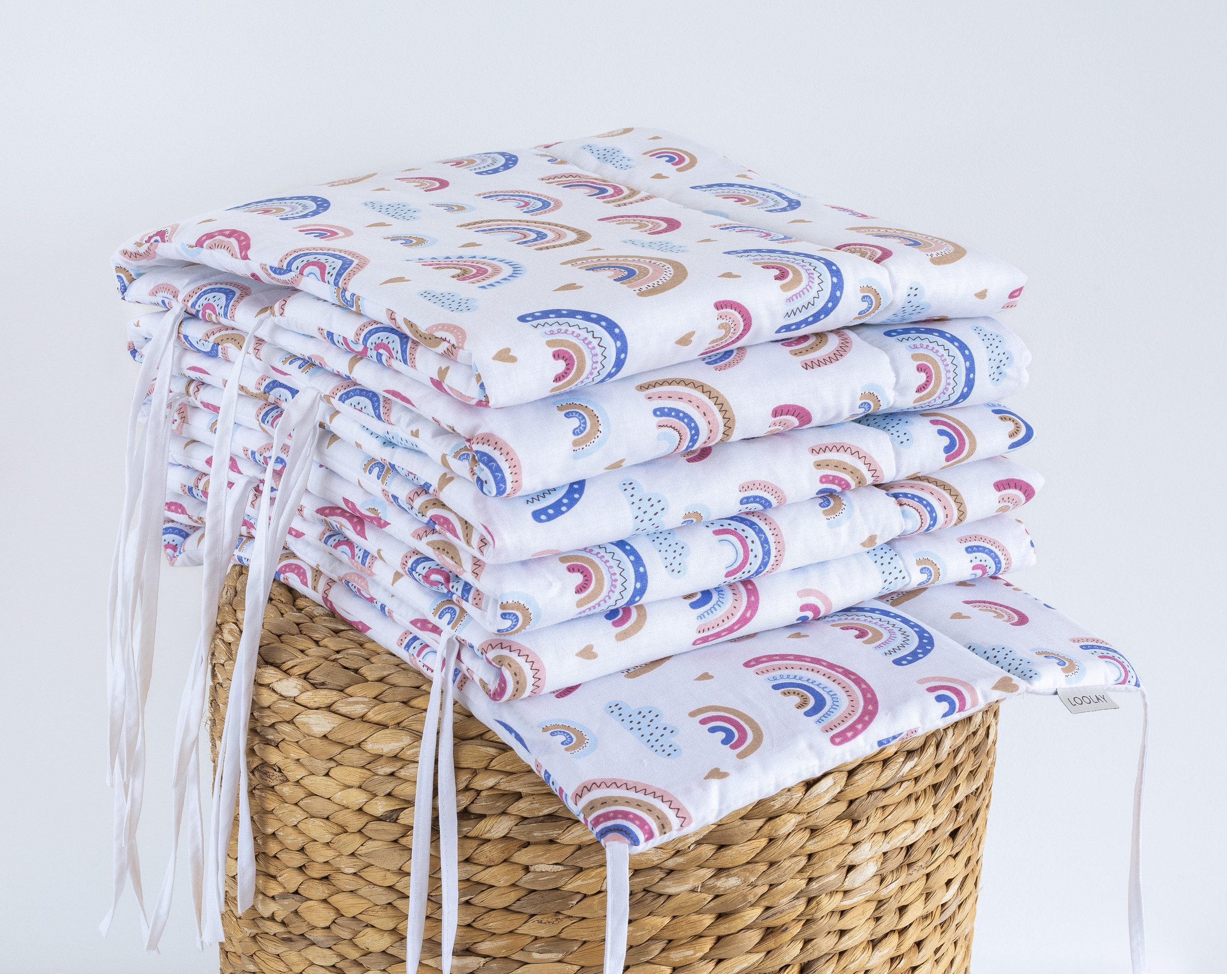 Loolay Bettnestchen REGENBOGEN Baumwolle Atmungsaktives Babybett Bunt BETTU günstig online kaufen