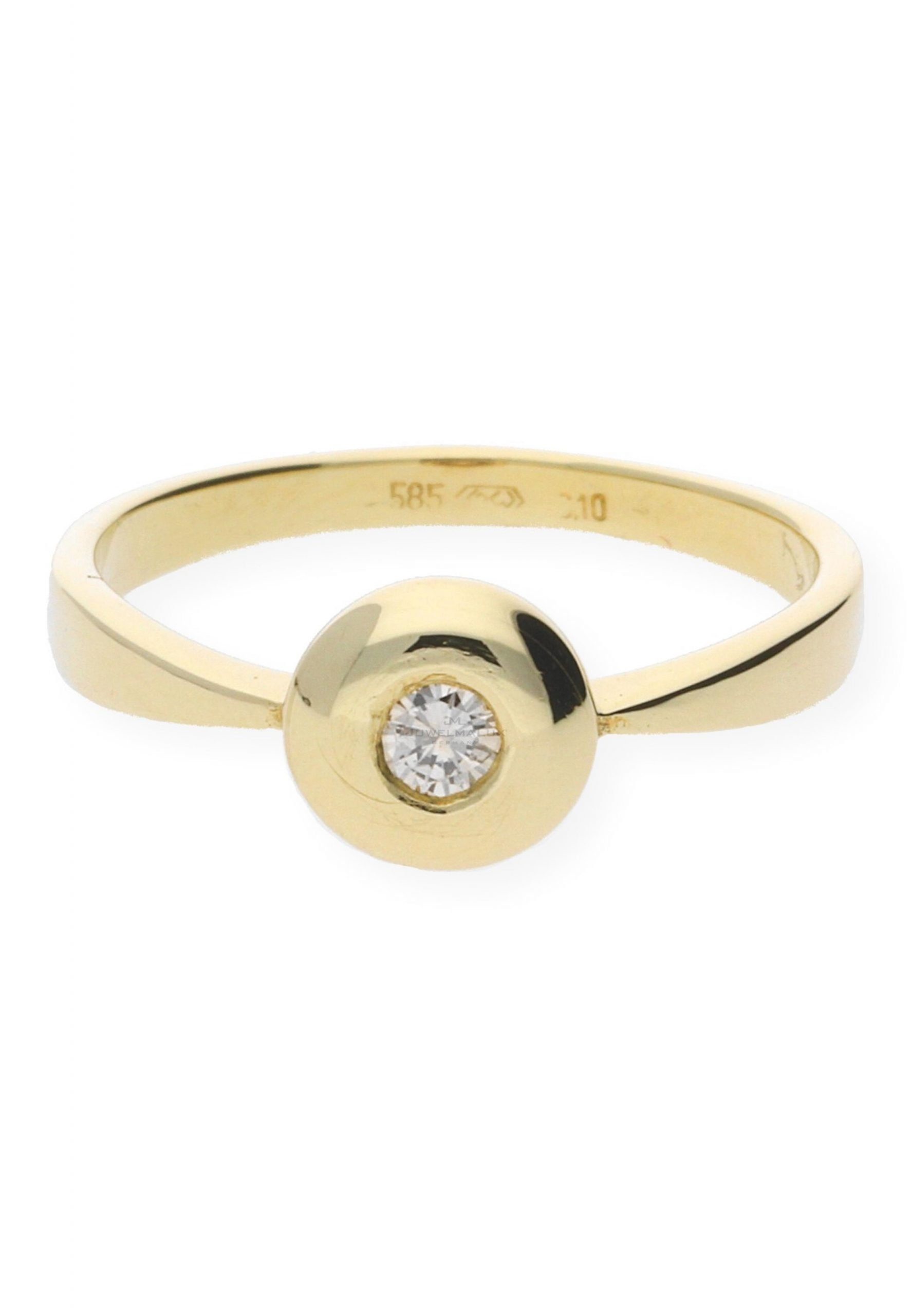 Damen Schmuck JuwelmaLux Goldring Ring Gold mit Diamant(en) (1-tlg), Damen Ring Gelbgold 585/000, inkl. Schmuckschachtel