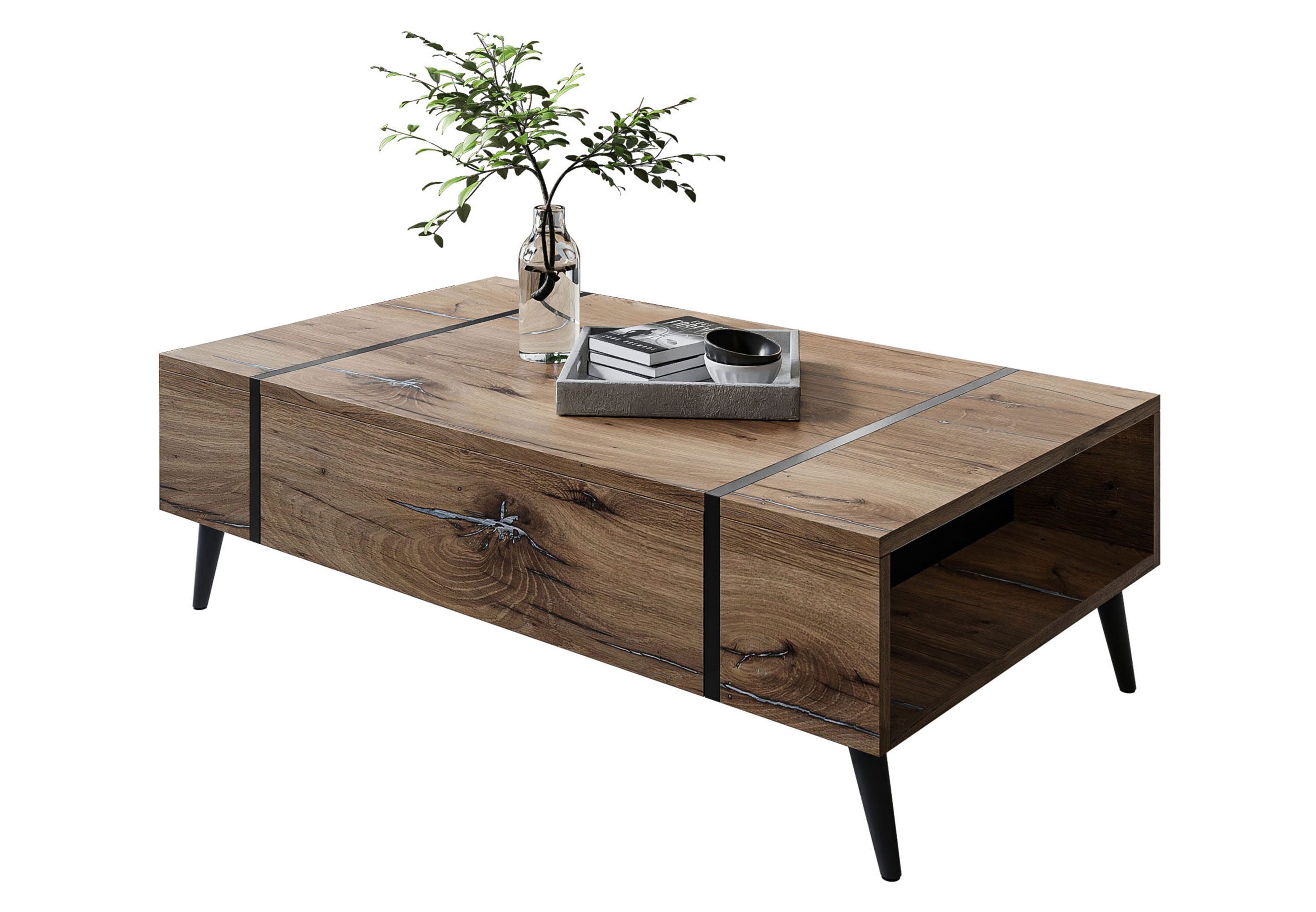 Lookway Couchtisch ONYX LOFT auf Füßen (1x Tisch), Breite: 104 cm