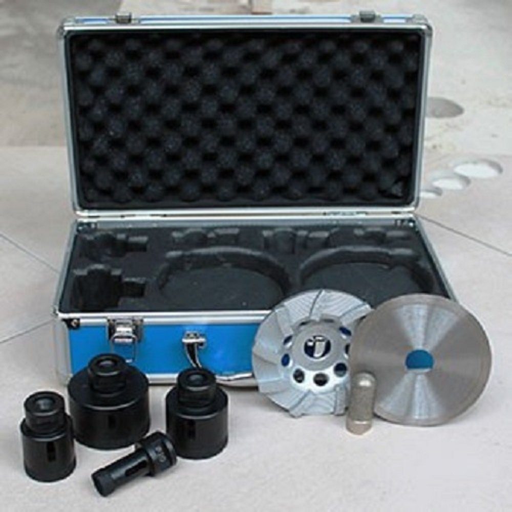 Trockenschnitt einfaches (8-Teilig), Werkzeuge Kraft und Anbohrverhalten Werkzeugkoffer geeignet für Nass- Diamantwerkzeugkoffer