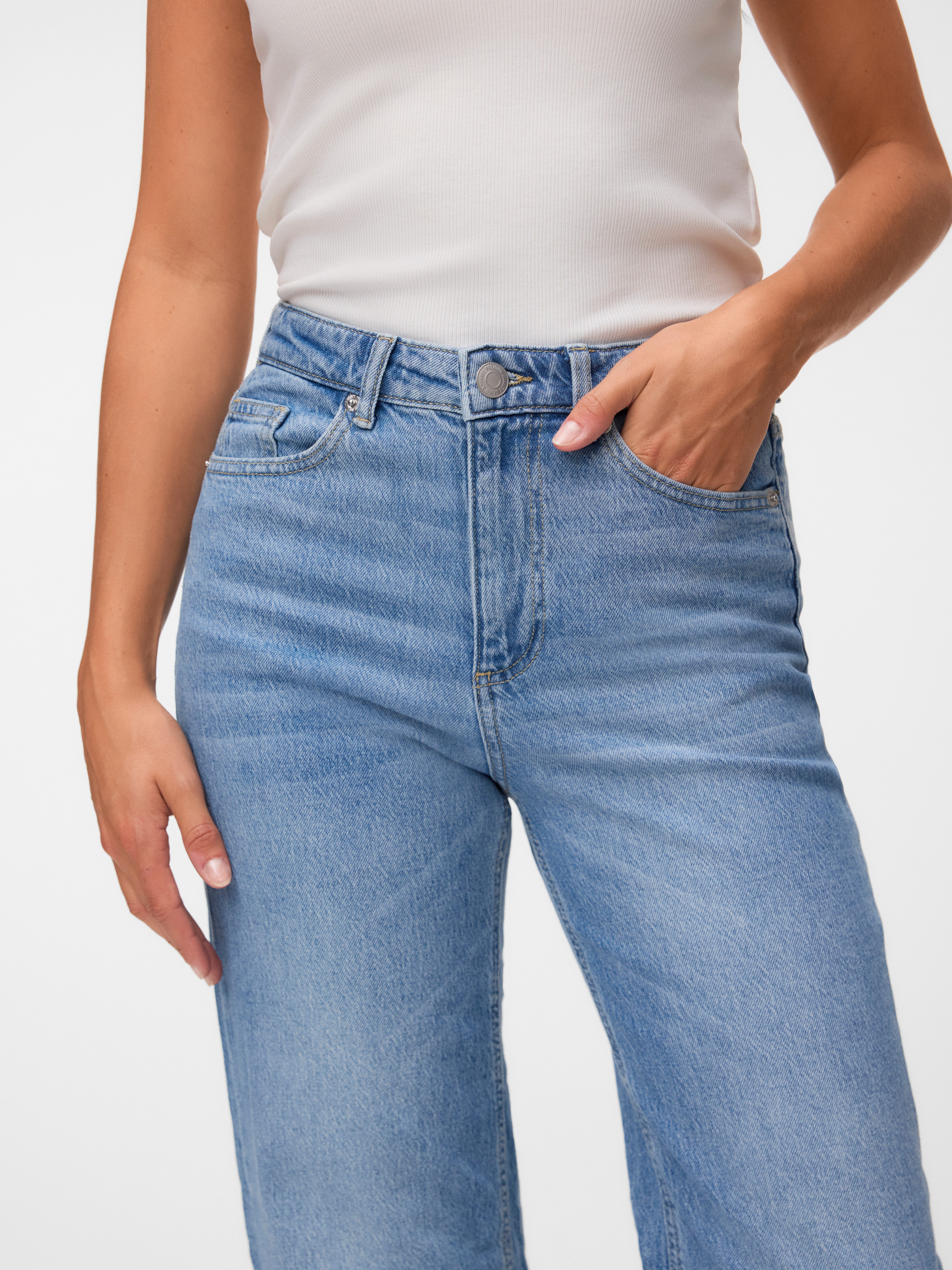 Vero Moda High-waist-Jeans VMTESSA HR WIDE JEANS RA3065 GA NOOS Baumwollmischung, high waist, wide fit