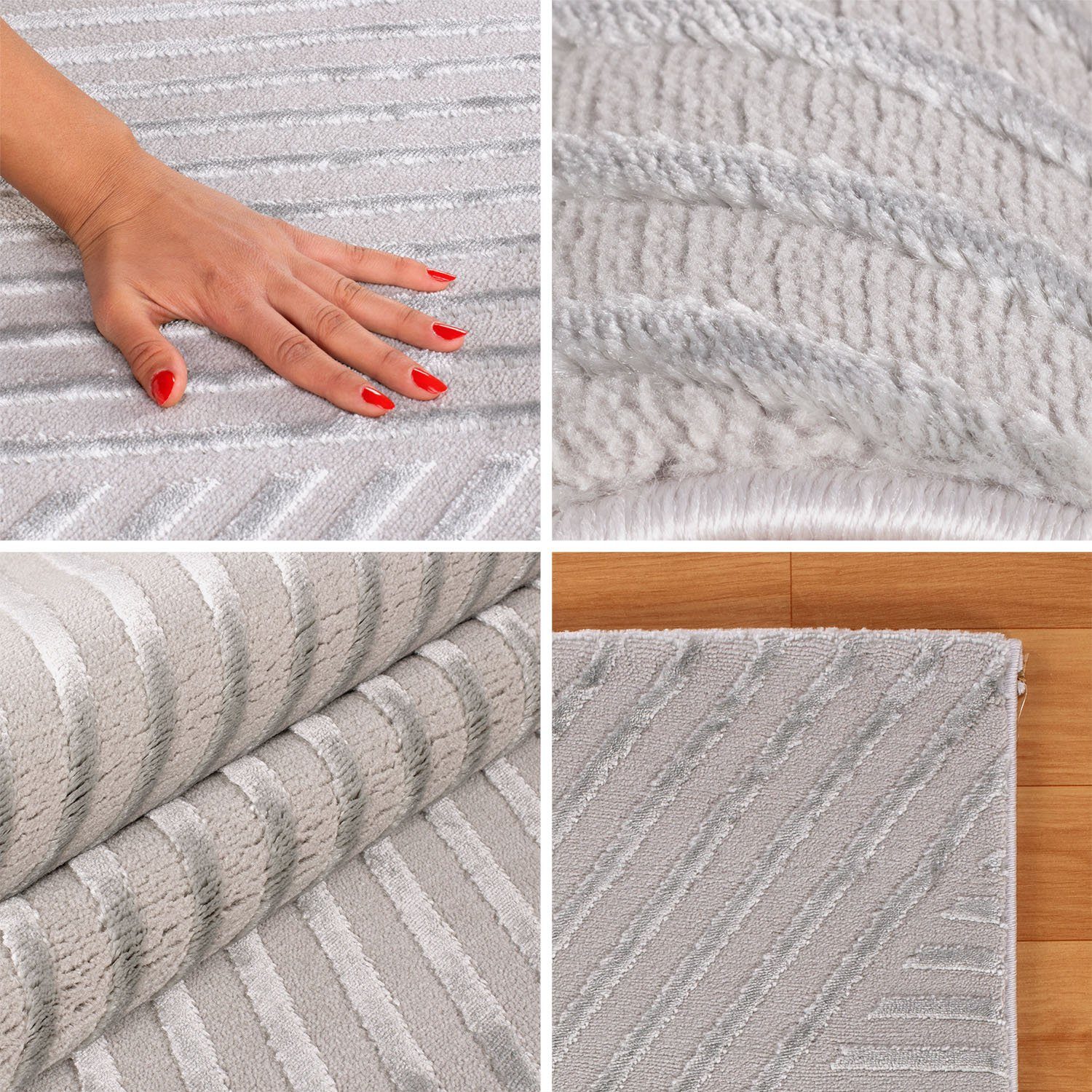 SIMPEX24 Designteppich Skandinavisches Boho Muster, Läufer, Höhe: 12 mm, Te günstig online kaufen