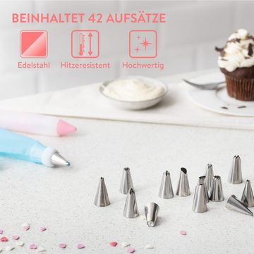 int!rend Vorratsdose 59-teiliges Spritzbeutel-Set mit Tüllen, Edelstahl, (1-tlg), 59-teiliges Set Spritzbeutel mit Tüllen