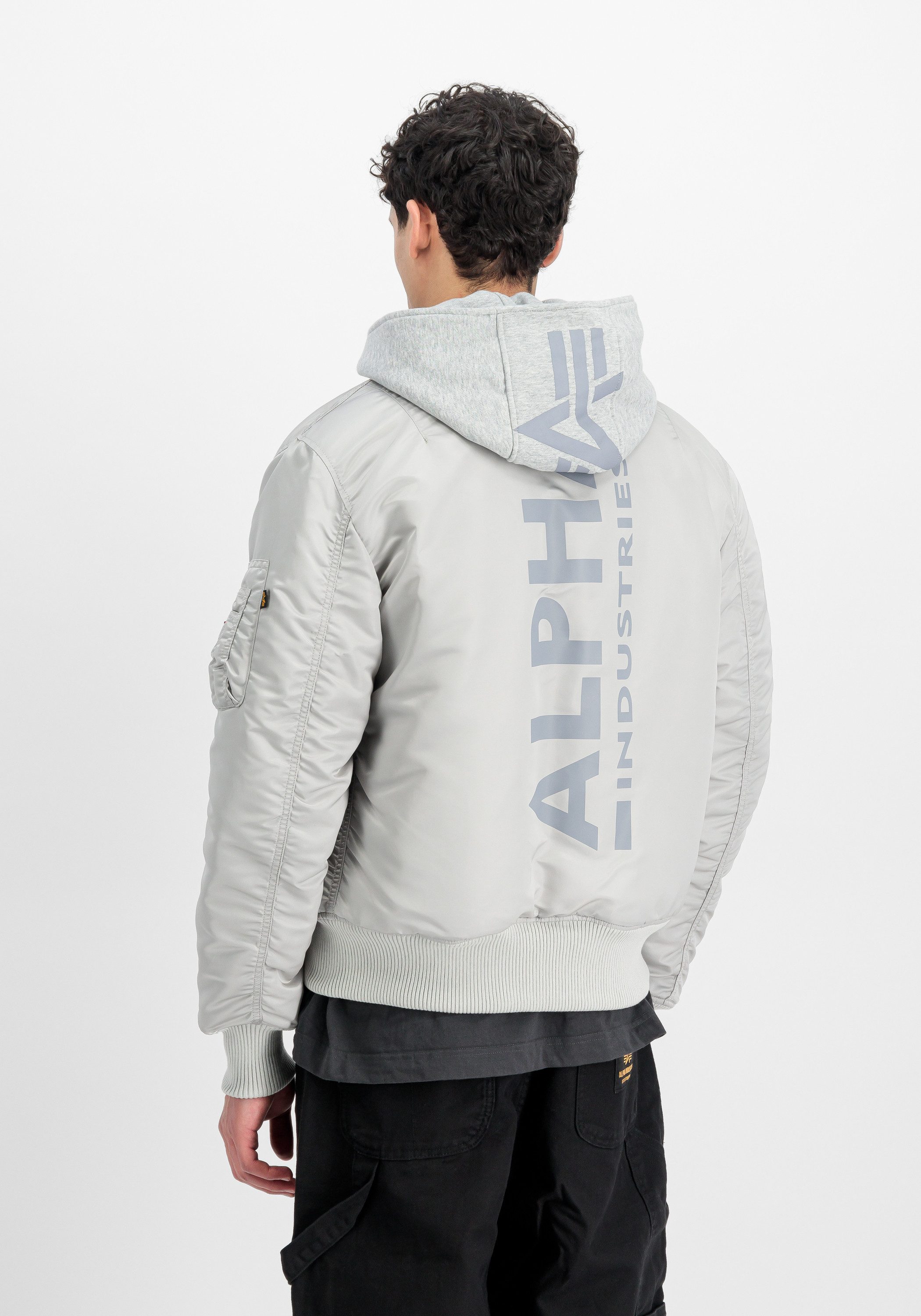Alpha Industries Bomberjacke MA-1 Zip Hood Backprint